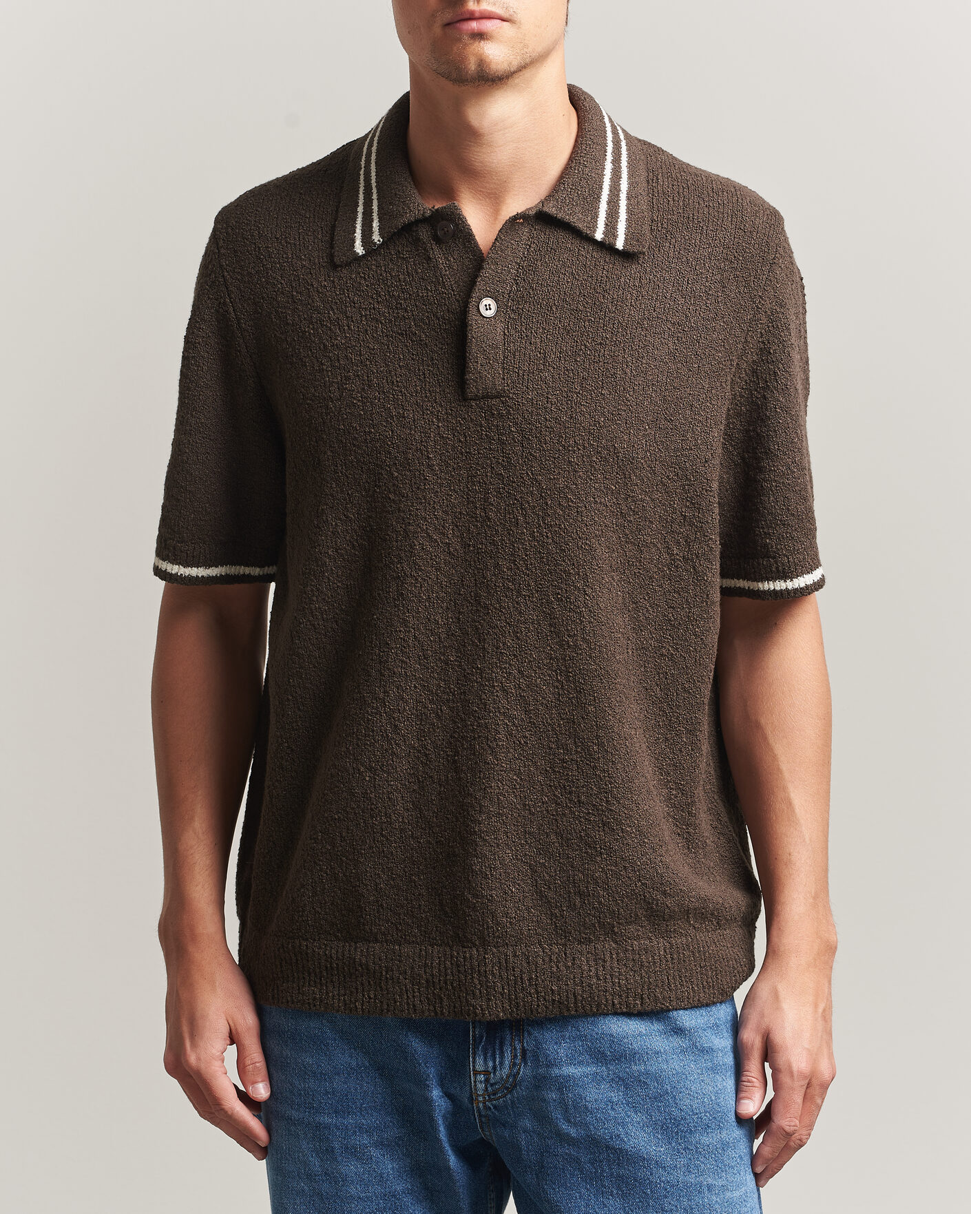 Herre | Polotrøjer | Samsøe Samsøe | Pedro Knitted Polo Turkish Coffee