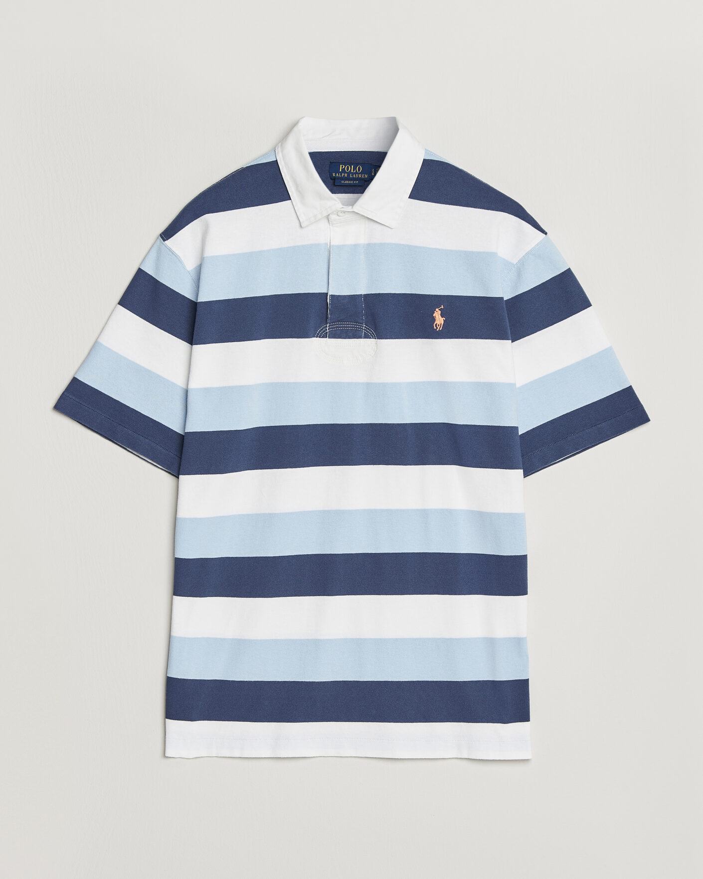 Herre | Polotrøjer | Polo Ralph Lauren | Block Stripe Polo Office Blue
