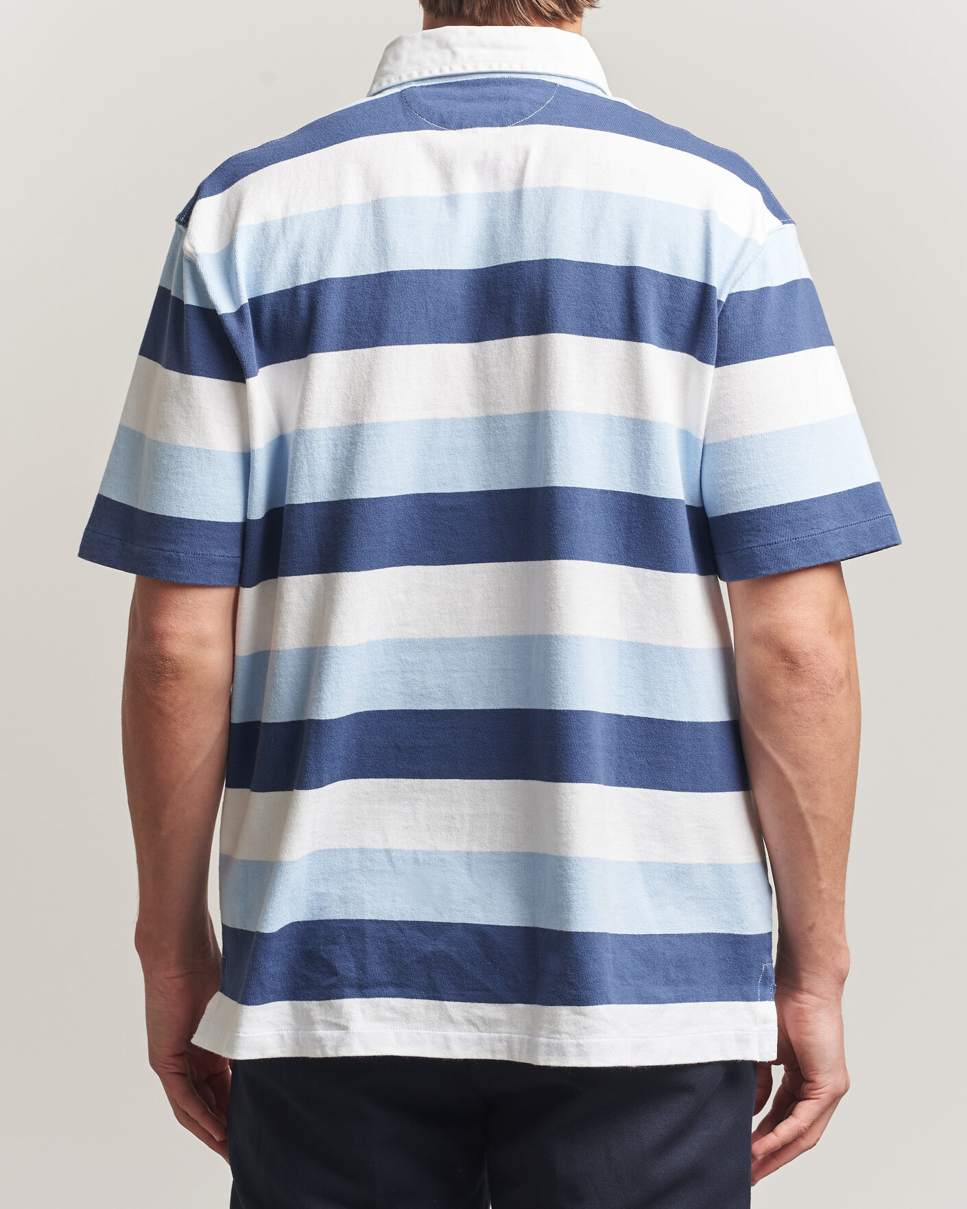 Herre | Polotrøjer | Polo Ralph Lauren | Block Stripe Polo Office Blue