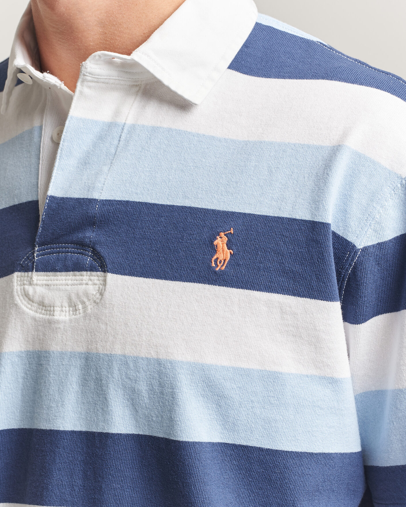 Herre | Polotrøjer | Polo Ralph Lauren | Block Stripe Polo Office Blue