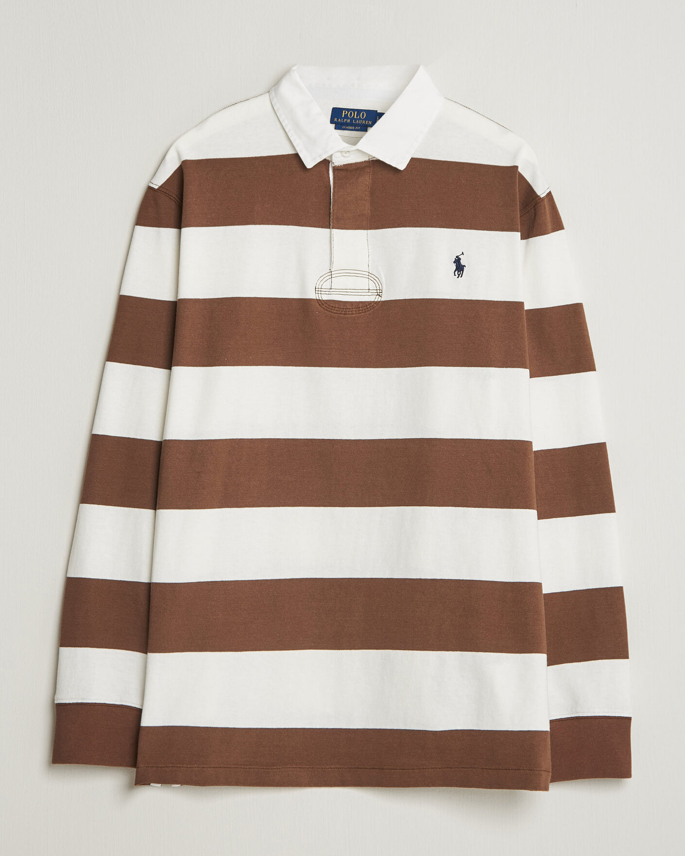 Herre | Trøjer | Polo Ralph Lauren | Block Striped Rugby Pale Russet/Trophy Cream