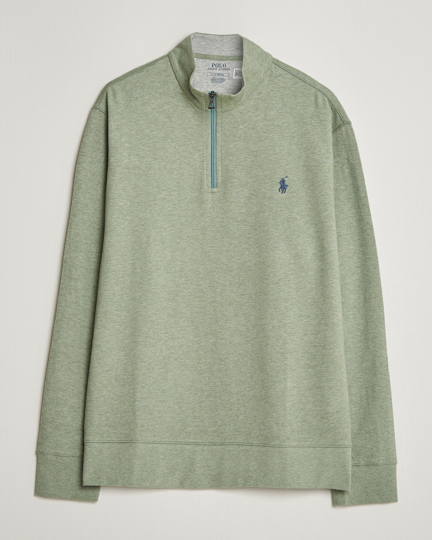 Herre | Trøjer | Polo Ralph Lauren | Double Knit Half Zip Greenery Heather