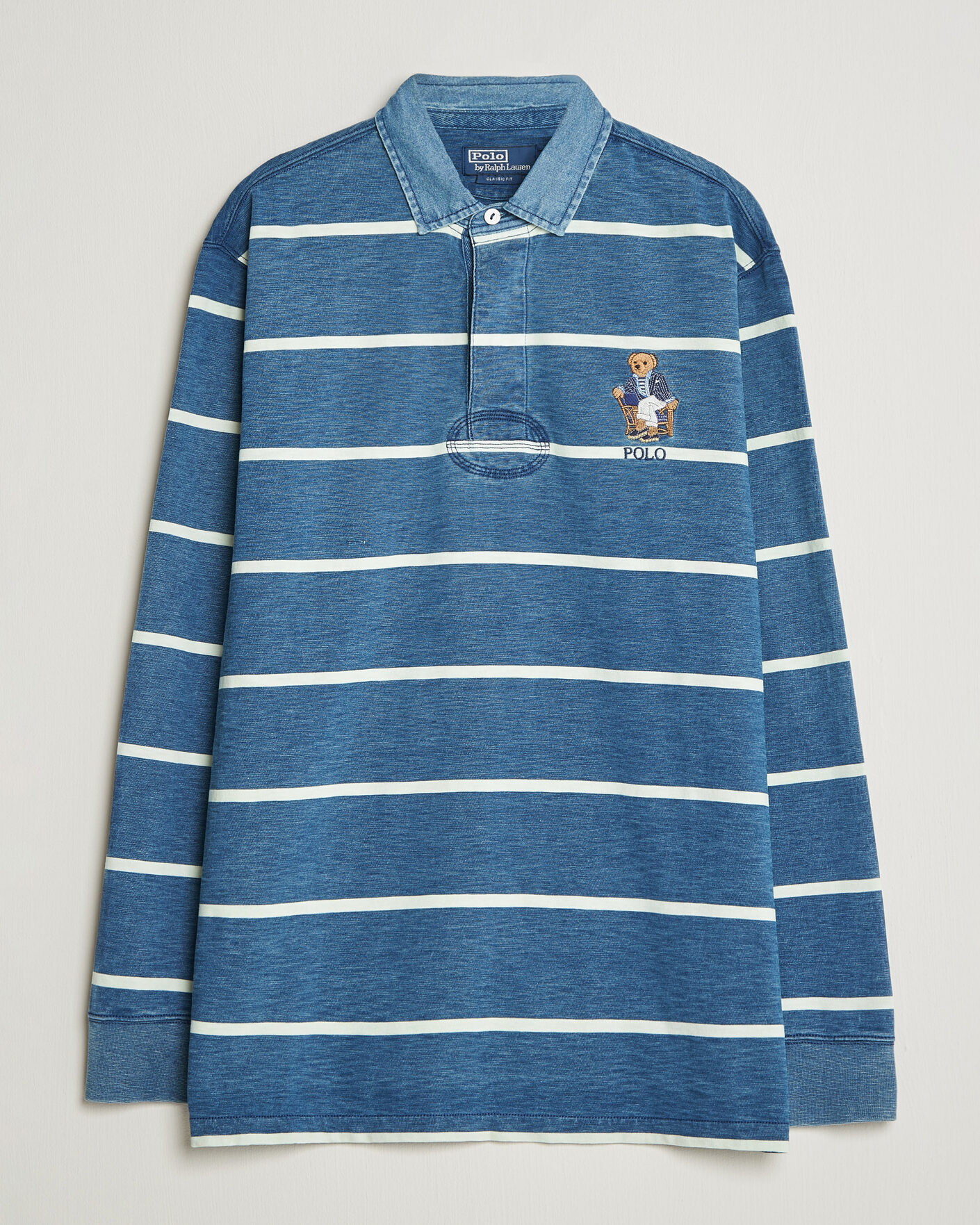 Herre | Trøjer | Polo Ralph Lauren | Striped Indigo Rugby Newport Bear