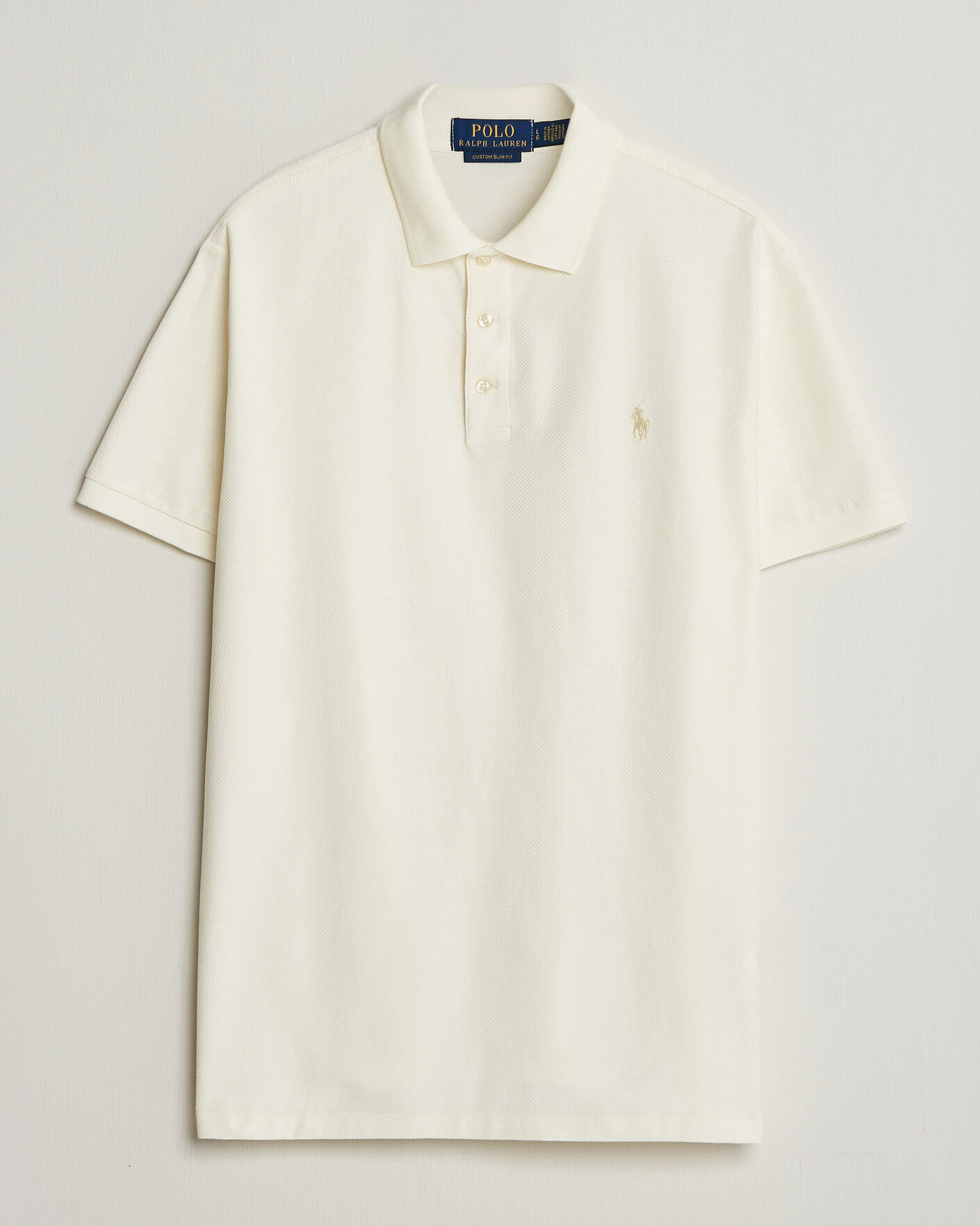 Herre | Polotrøjer | Polo Ralph Lauren | Honeycomb Texture Polo Pale Cream
