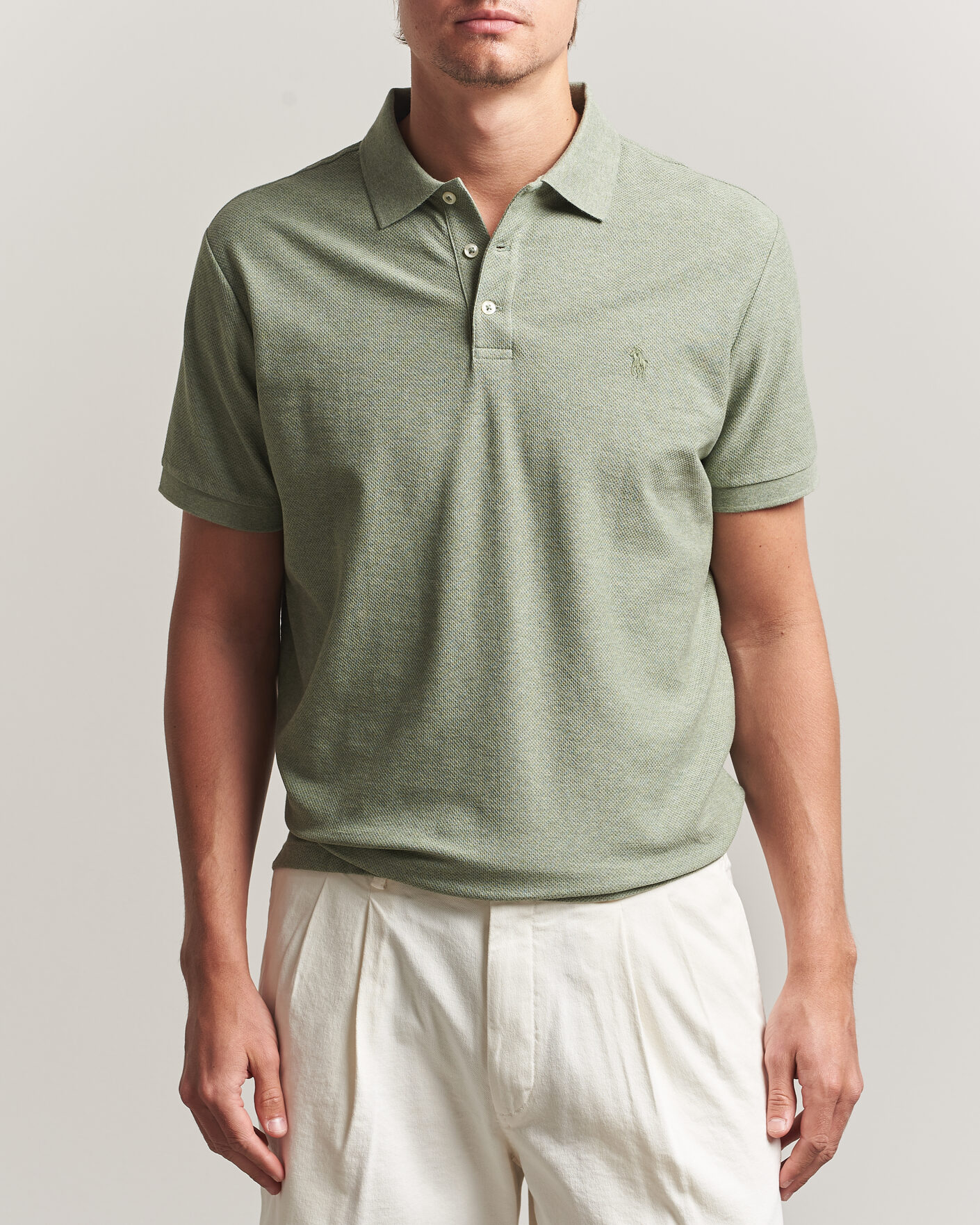 Herre | Polotrøjer | Polo Ralph Lauren | Honeycomb Texture Polo Greenery Heather