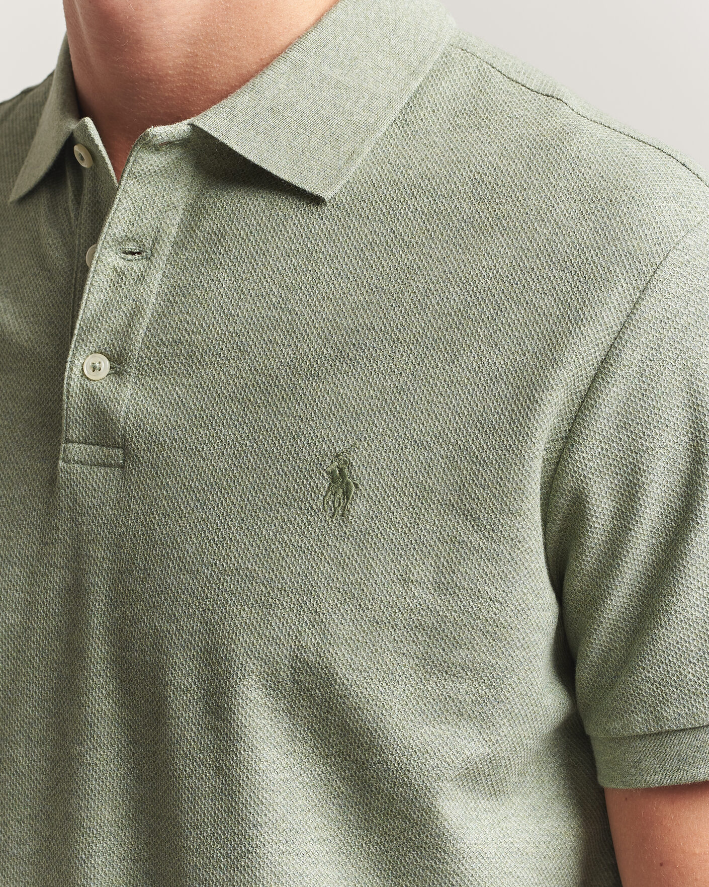 Herre | Polotrøjer | Polo Ralph Lauren | Honeycomb Texture Polo Greenery Heather