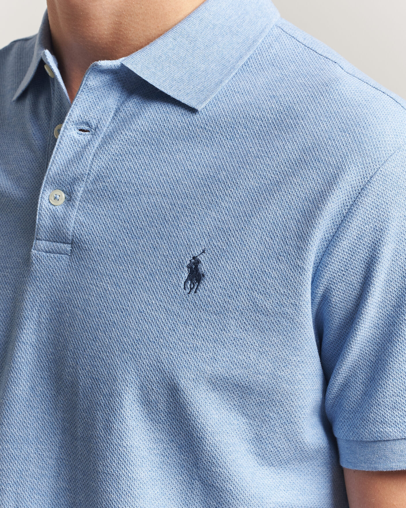 Herre | Polotrøjer | Polo Ralph Lauren | Honeycomb Texture Polo Isle Heather