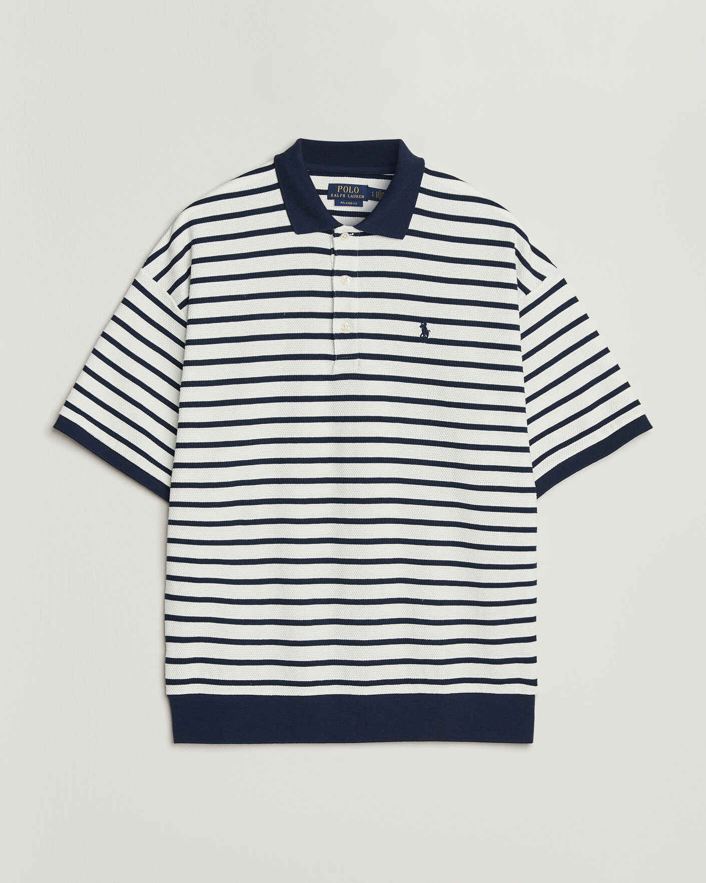 Herre | Polotrøjer | Polo Ralph Lauren | Jacquard Interlock Striped Polo Nevis/Newport Navy