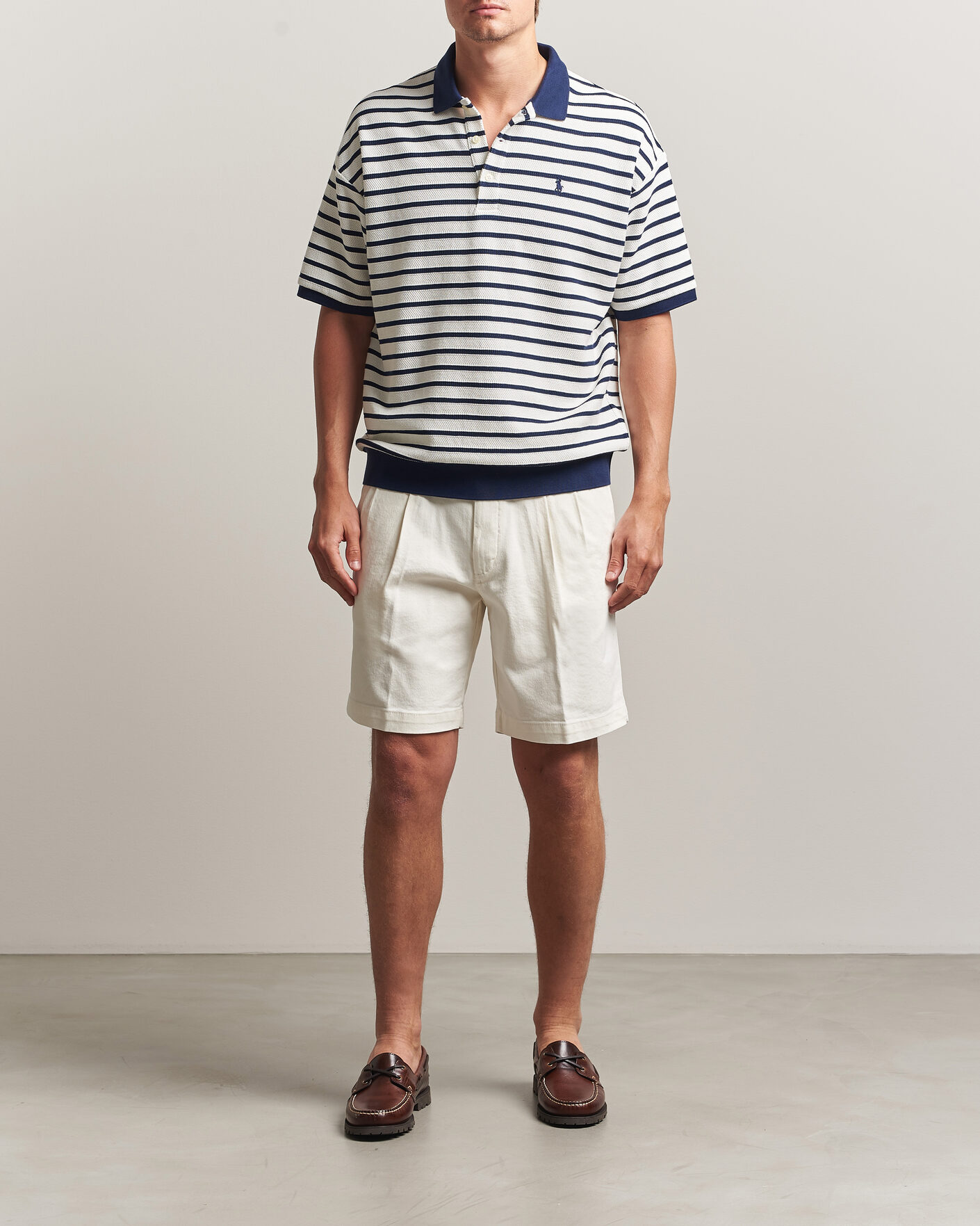 Herre | Polotrøjer | Polo Ralph Lauren | Jacquard Interlock Striped Polo Nevis/Newport Navy