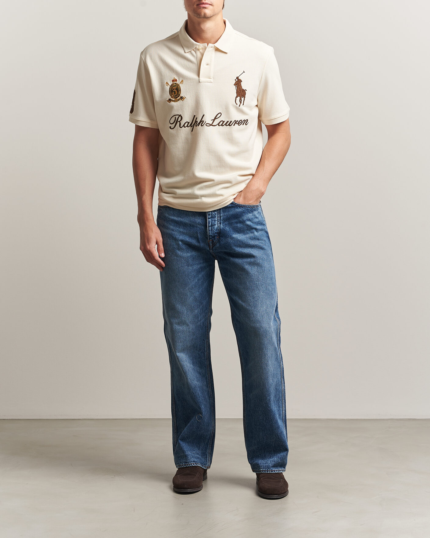 Herre | Polotrøjer | Polo Ralph Lauren | Classic Fit Team Polo Guide Cream