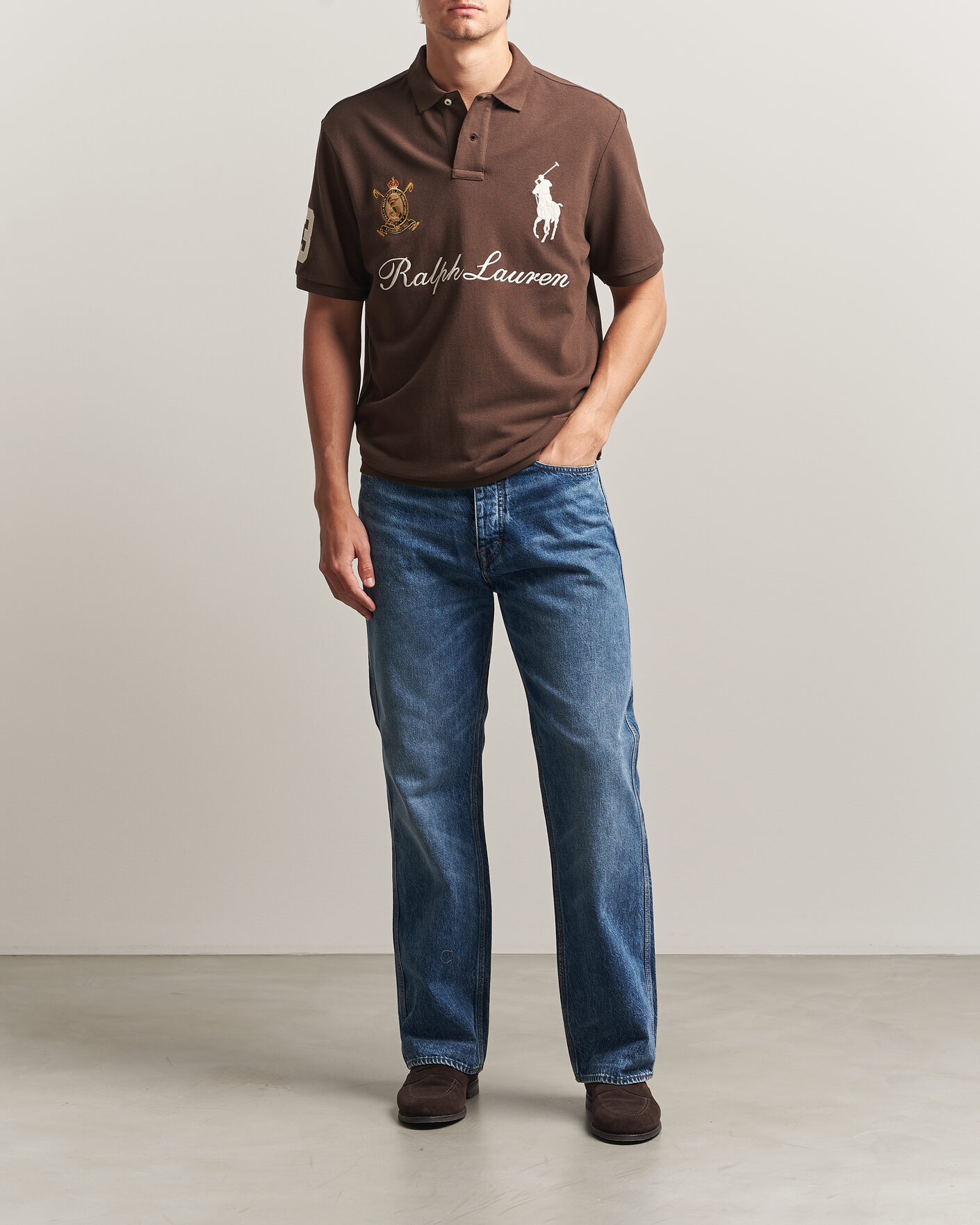 Herre | Polotrøjer | Polo Ralph Lauren | Classic Fit Team Polo Nutmeg Brown