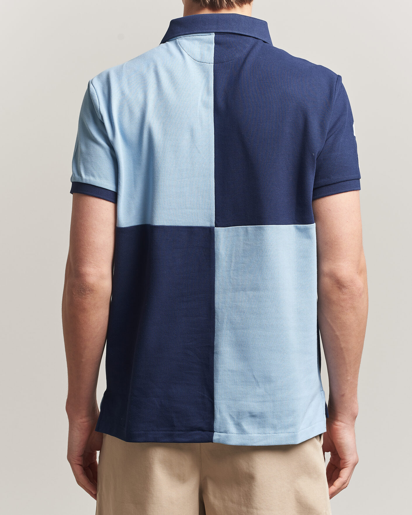 Herre | Polotrøjer | Polo Ralph Lauren | Custom Slim Rugby Block Polo NPT Navy/Powder Blue