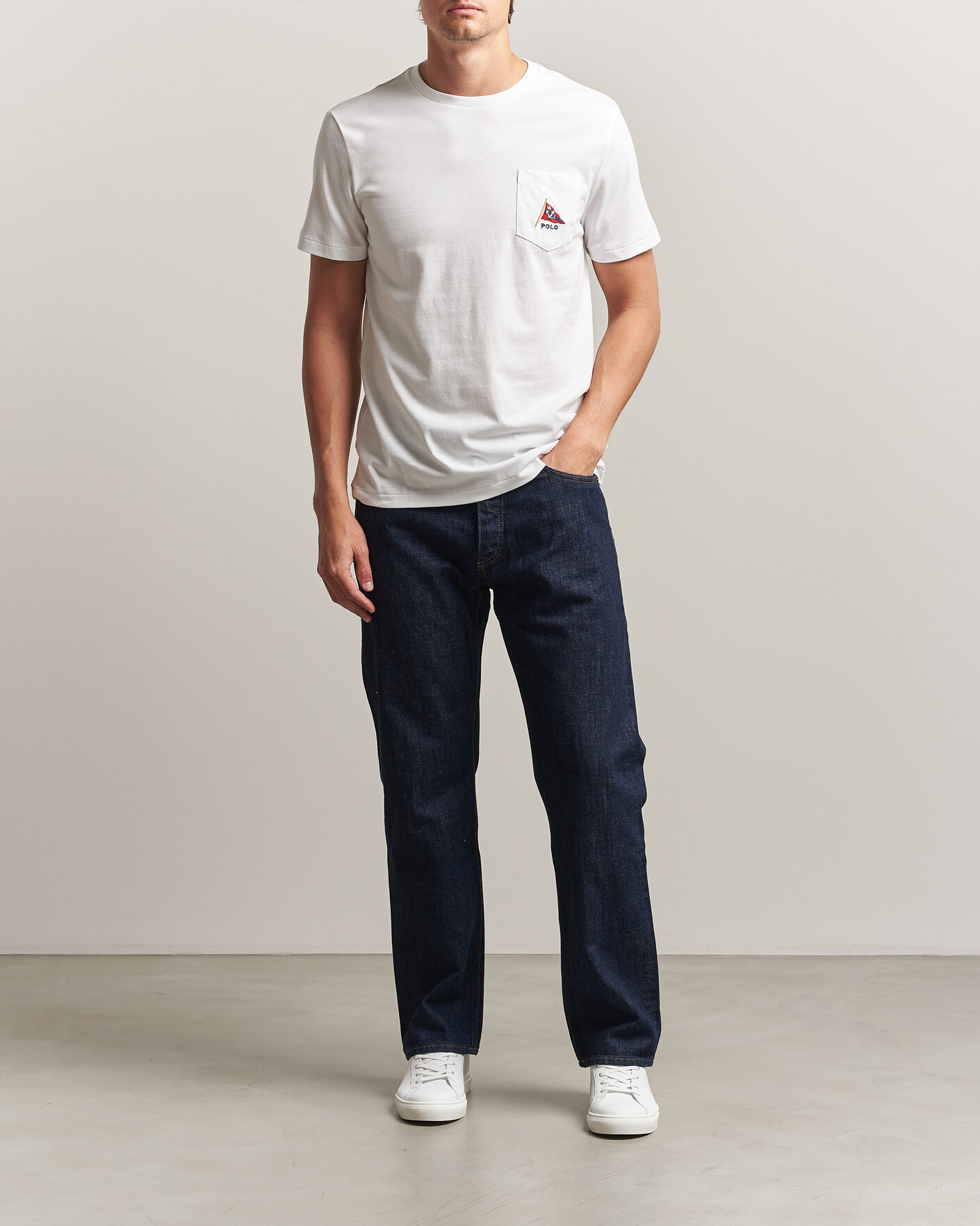 Herre | T-Shirts | Polo Ralph Lauren | Backprint Pocket Tee Newport Bear/White