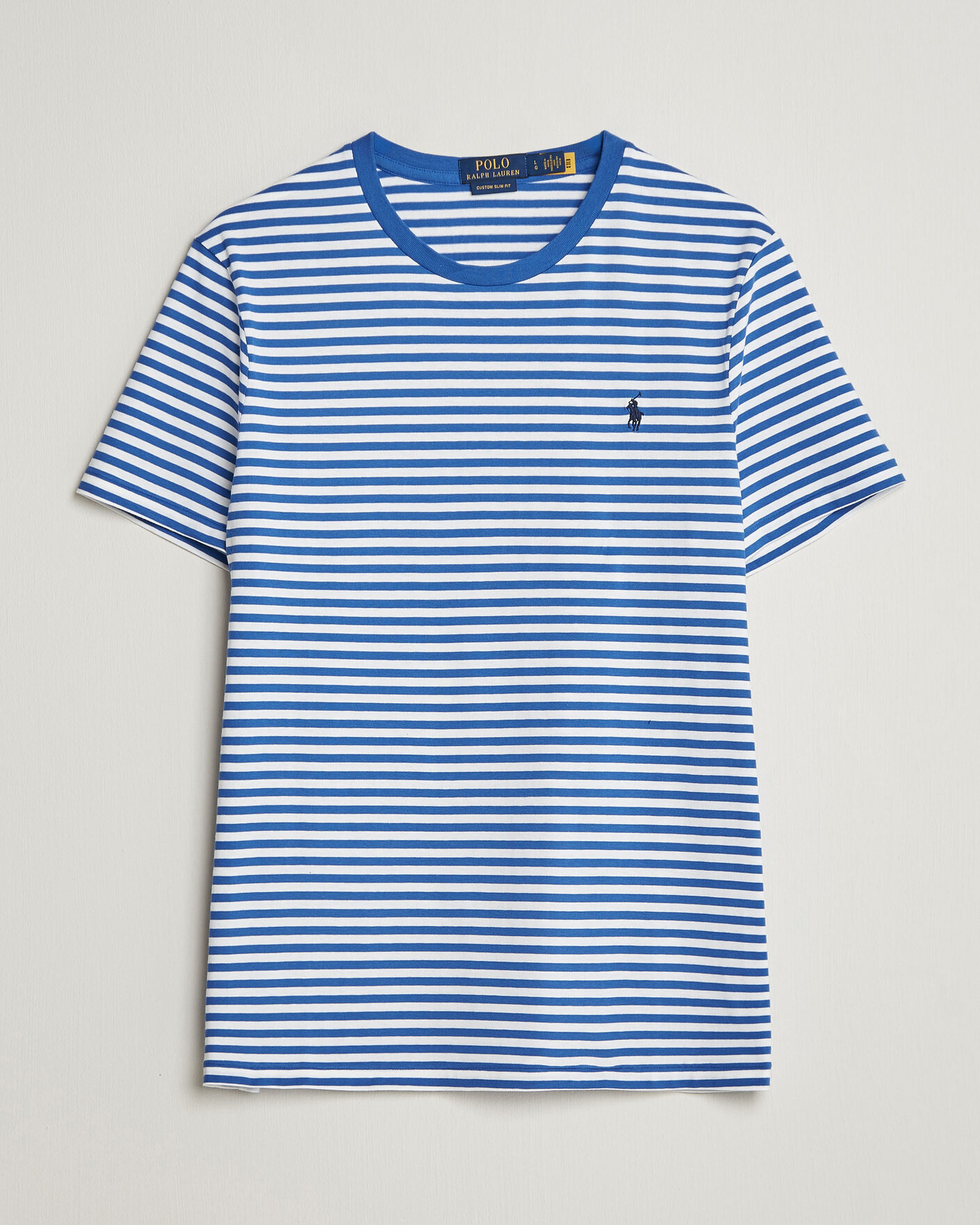 Herre | T-Shirts | Polo Ralph Lauren | Crew Neck Striped T-shirt New Iris Blue/White