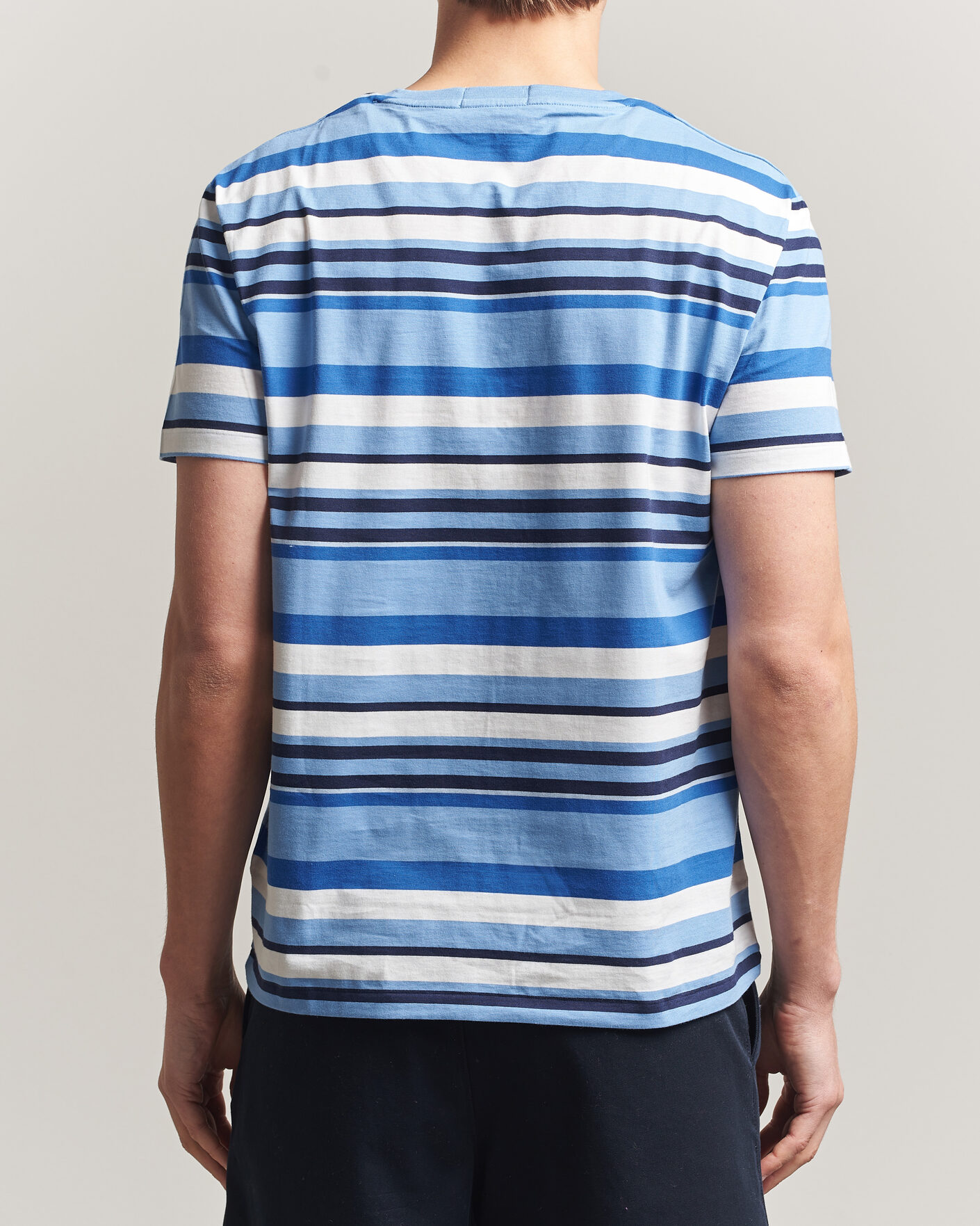 Herre | T-Shirts | Polo Ralph Lauren | Crew Neck Striped T-shirt Bristol Blue Multi