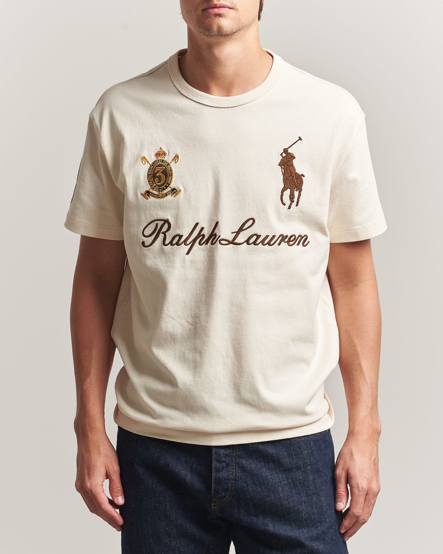 Herre | T-Shirts | Polo Ralph Lauren | Classic Fit Team T-shirt Guide Cream