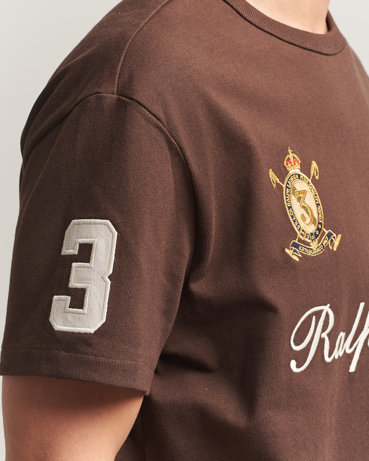 Herre | T-Shirts | Polo Ralph Lauren | Classic Fit Team T-shirt Nutmeg Brown