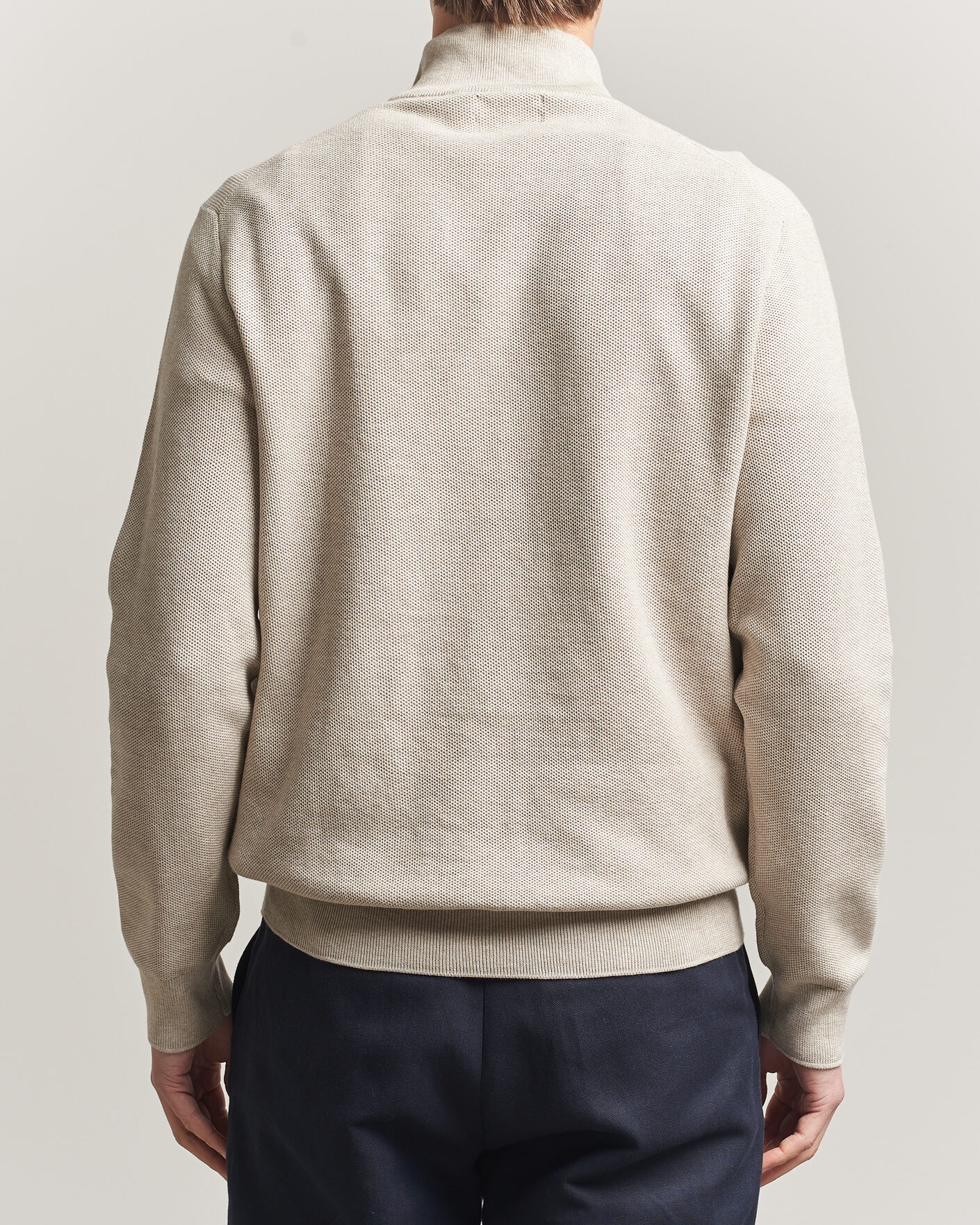 Herre | Trøjer | Polo Ralph Lauren | Textued Half-Zip Light Walnut Brown Heather