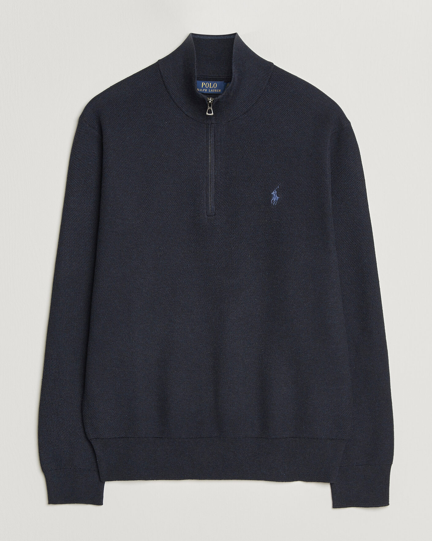 Herre | Trøjer | Polo Ralph Lauren | Textued Half-Zip Navy Heather