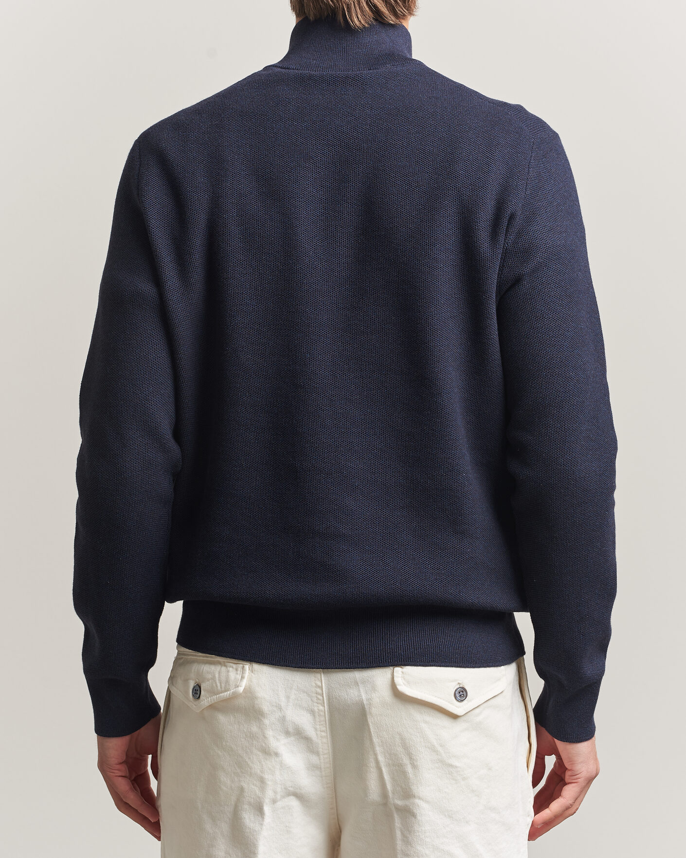 Herre | Trøjer | Polo Ralph Lauren | Textued Half-Zip Navy Heather