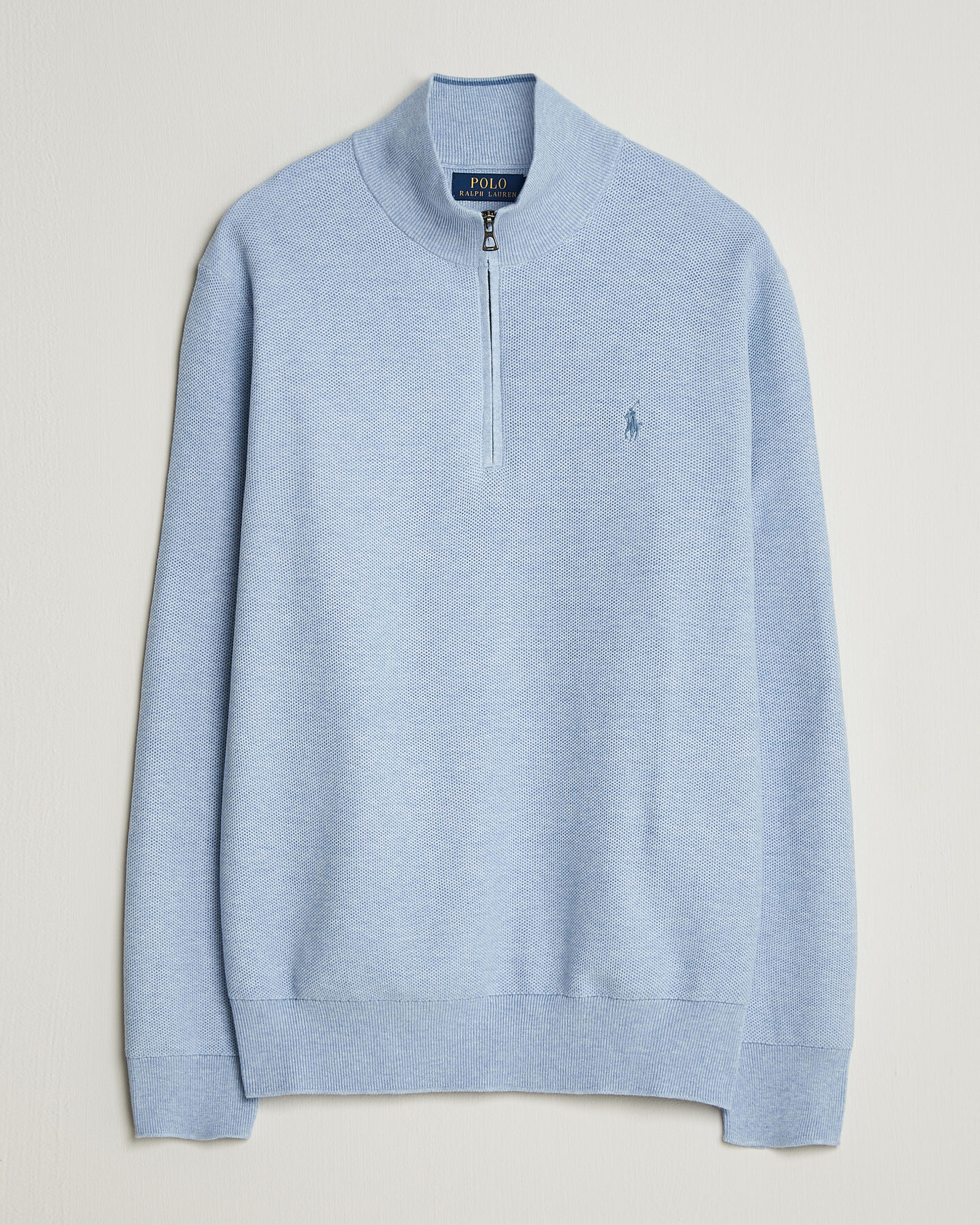 Herre | Trøjer | Polo Ralph Lauren | Textued Half-Zip Blue Hyacinth Heather