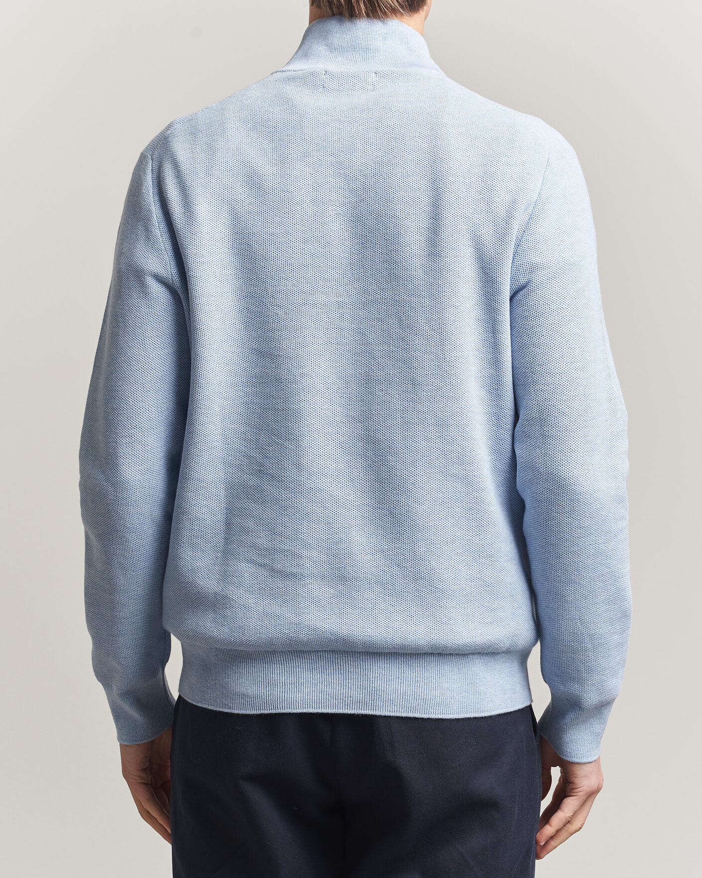 Herre | Trøjer | Polo Ralph Lauren | Textured Half-Zip Blue Hyacinth Heather