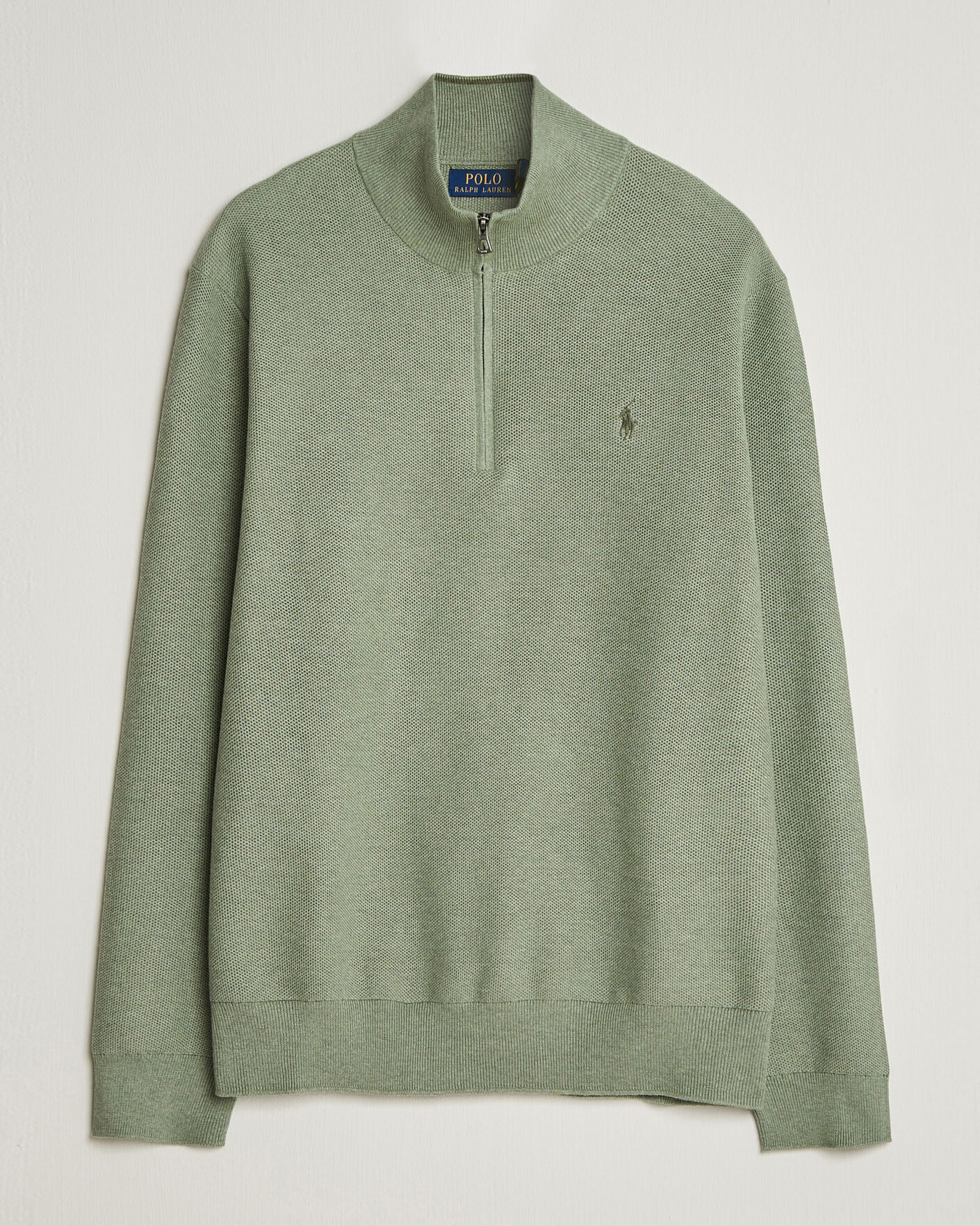 Herre | Trøjer | Polo Ralph Lauren | Textured Half-Zip Fern Green Heather