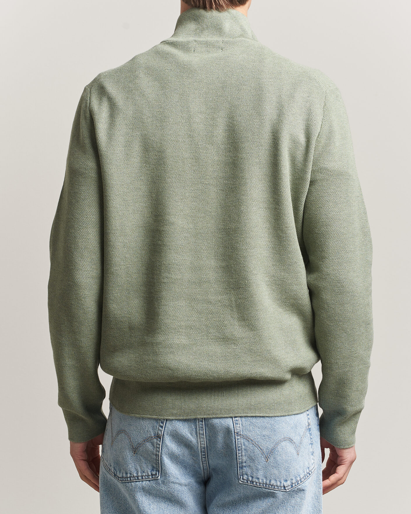 Herre | Trøjer | Polo Ralph Lauren | Textured Half-Zip Fern Green Heather