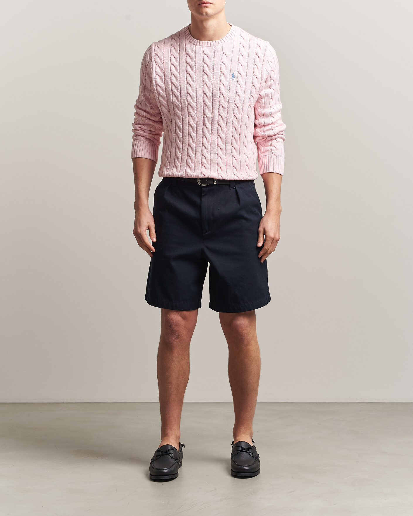 Herre | Trøjer | Polo Ralph Lauren | Cotton Cable Pullover Ballet Pink Heather