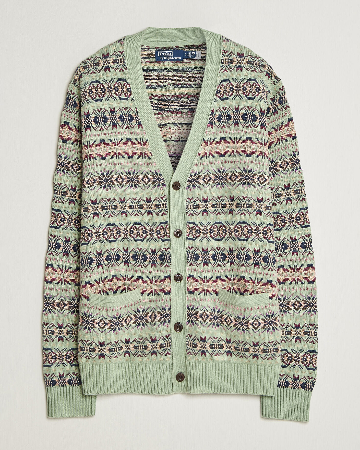 Herre | Trøjer | Polo Ralph Lauren | Cotton/Linen Fairisle Cardigan Green Combo