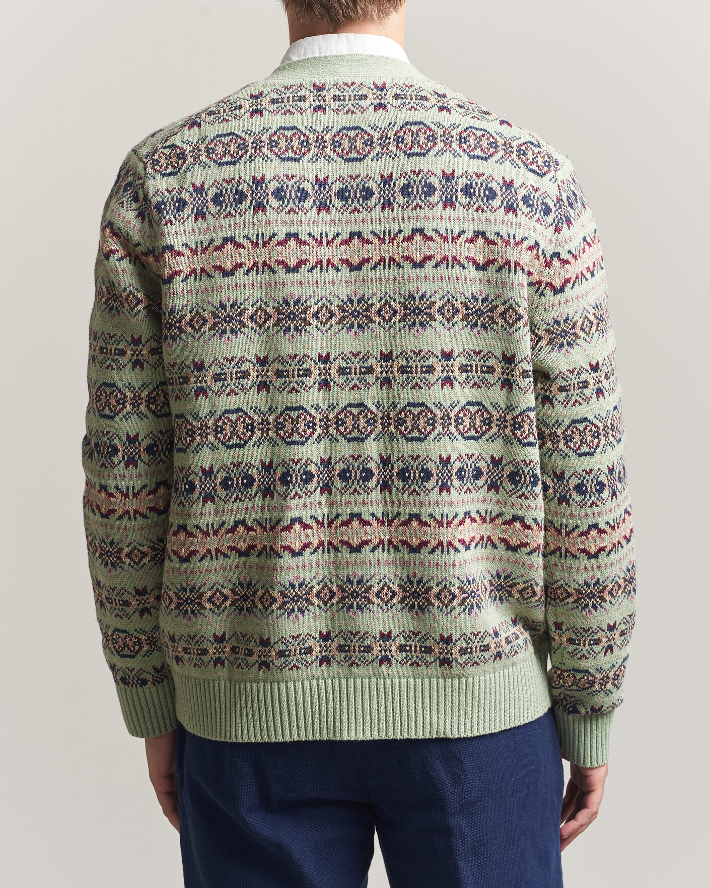 Herre | Trøjer | Polo Ralph Lauren | Cotton/Linen Fairisle Cardigan Green Combo