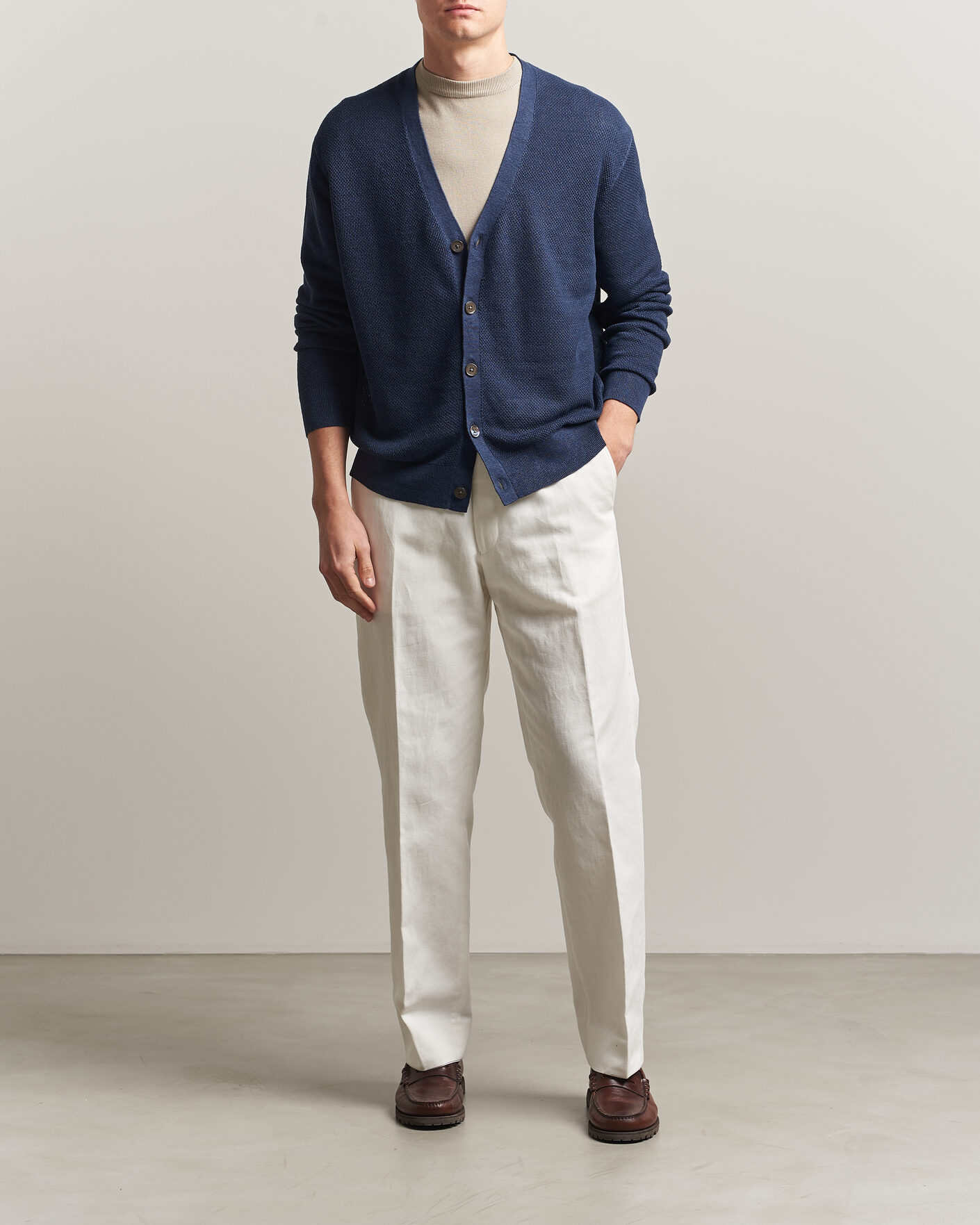 Herre | Trøjer | Polo Ralph Lauren | Linen Cardigan Newport Navy
