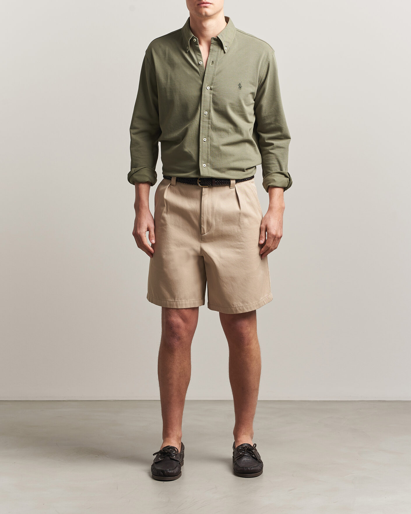 Herre | Skjorter | Polo Ralph Lauren | Featherweight Mesh Shirt Cruise Olive