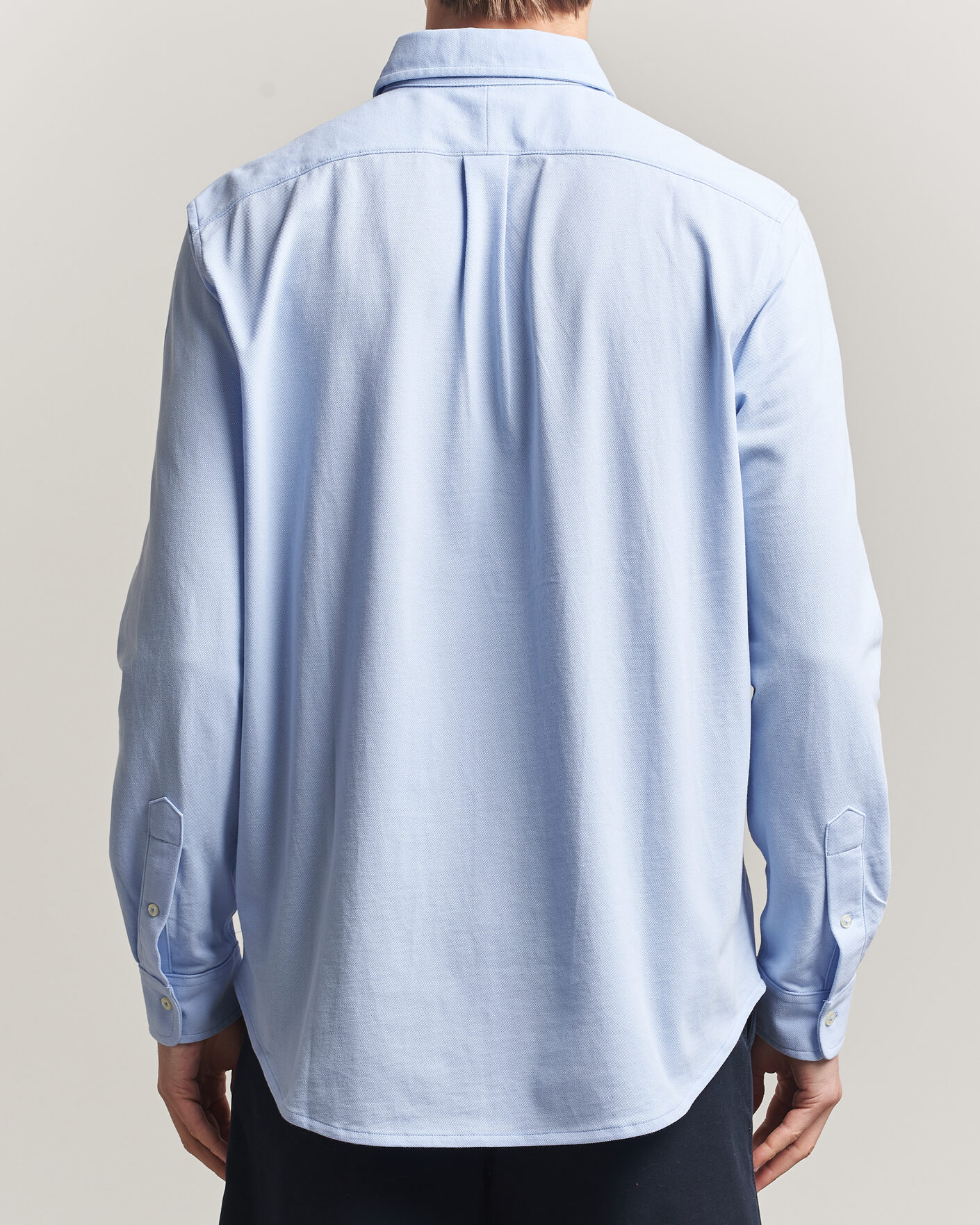 Herre | Skjorter | Polo Ralph Lauren | Featherweight Mesh Shirt Pebble Blue