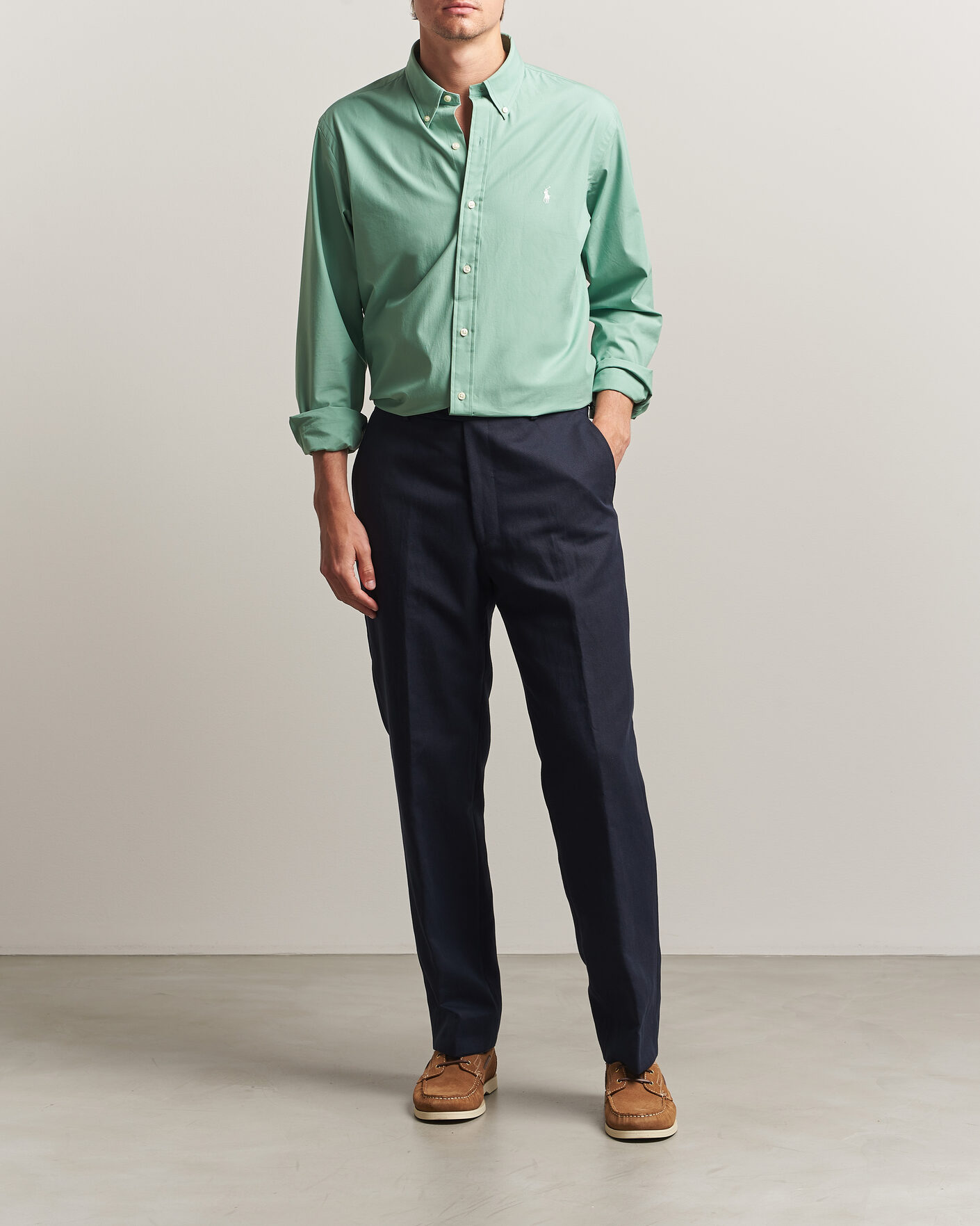 Herre | Skjorter | Polo Ralph Lauren | Custom Fit Poplin Shirt Faded Mint