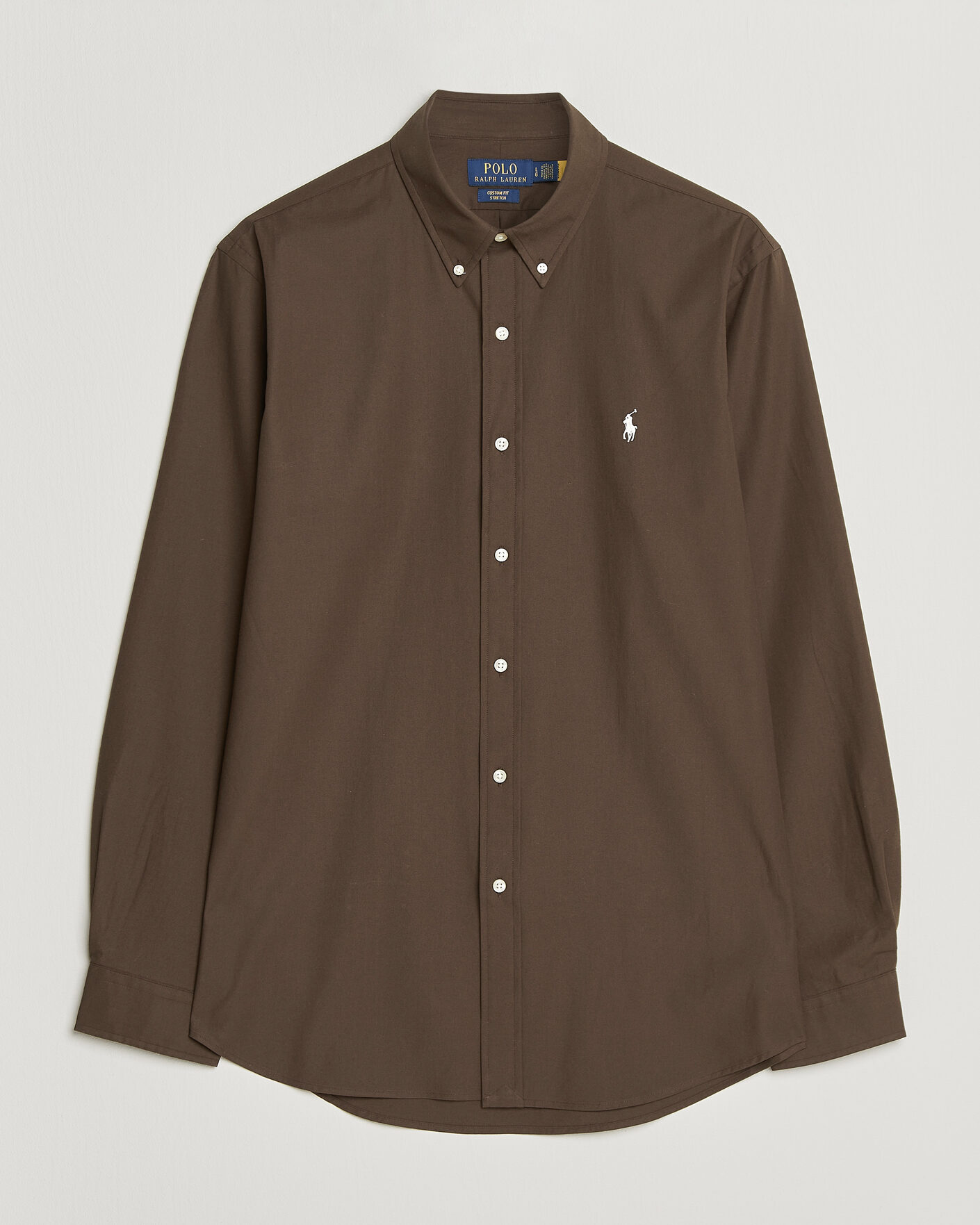 Herre | Skjorter | Polo Ralph Lauren | Custom Fit Poplin Shirt Nutmeg Brown