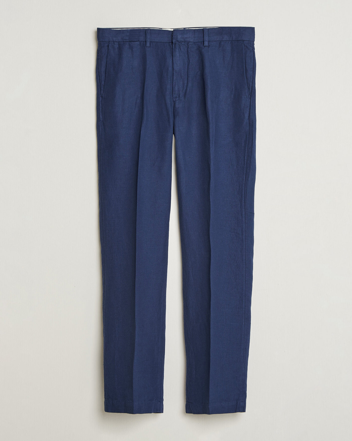 Herre | Bukser | Polo Ralph Lauren | Cotton/Linen Houndstooth Pants Newport Navy