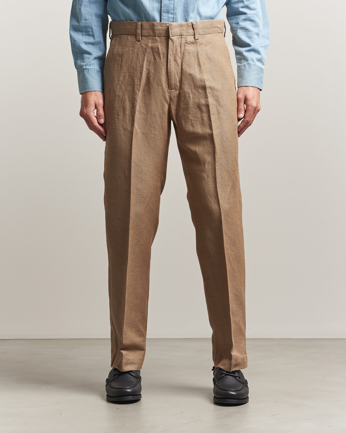 Herre | Bukser | Polo Ralph Lauren | Cotton/Linen Houndstooth Pants Vintage Khaki