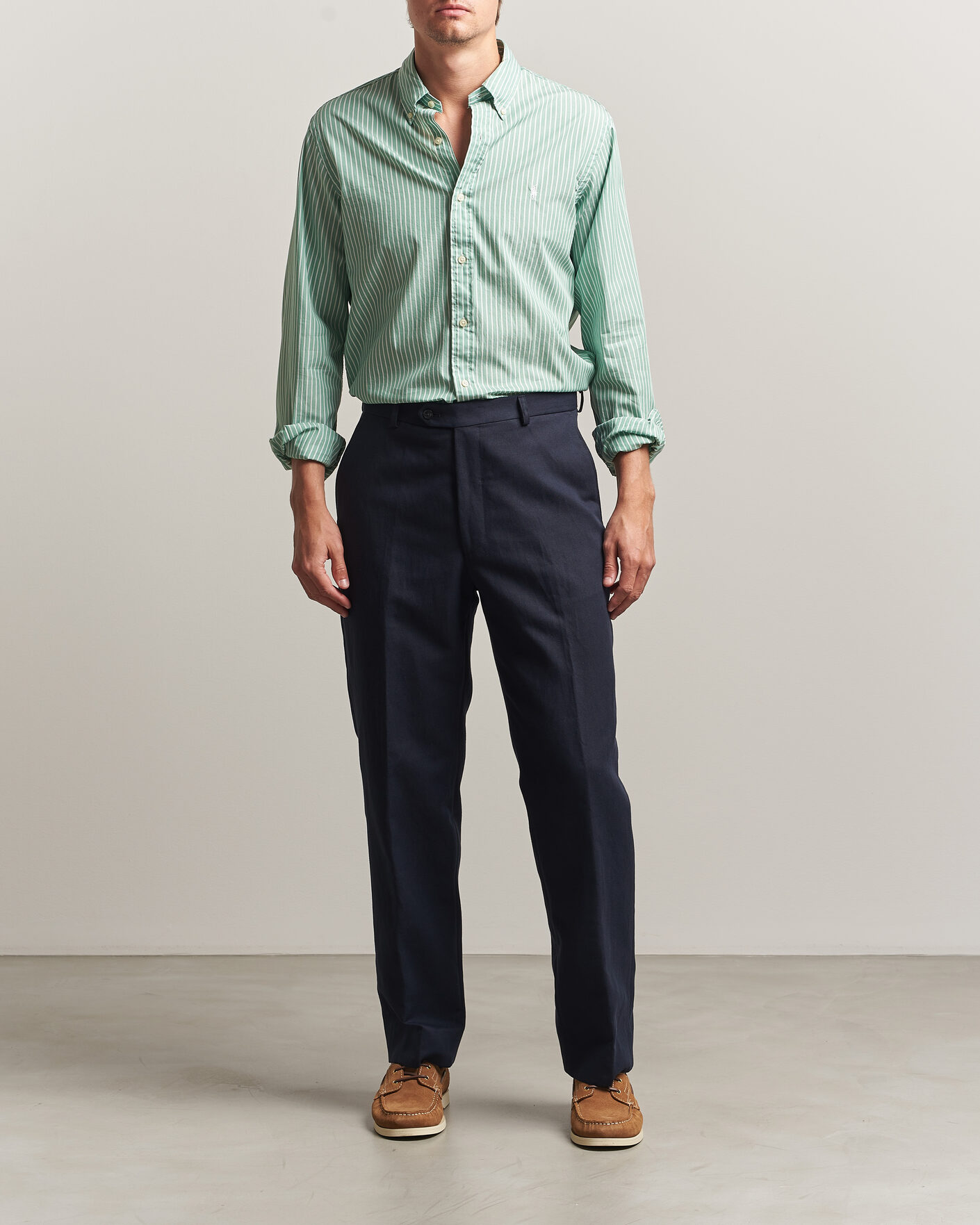 Herre | Skjorter | Polo Ralph Lauren | Custom Fit Stripe Poplin Shirt Faded Mint
