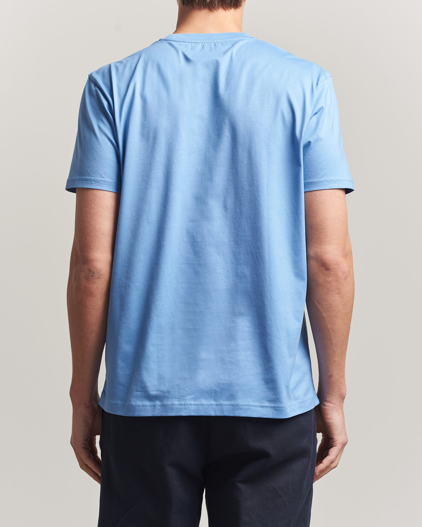 Herre | T-Shirts | Sunspel | Riviera Midweight T-Shirt Azure Blue