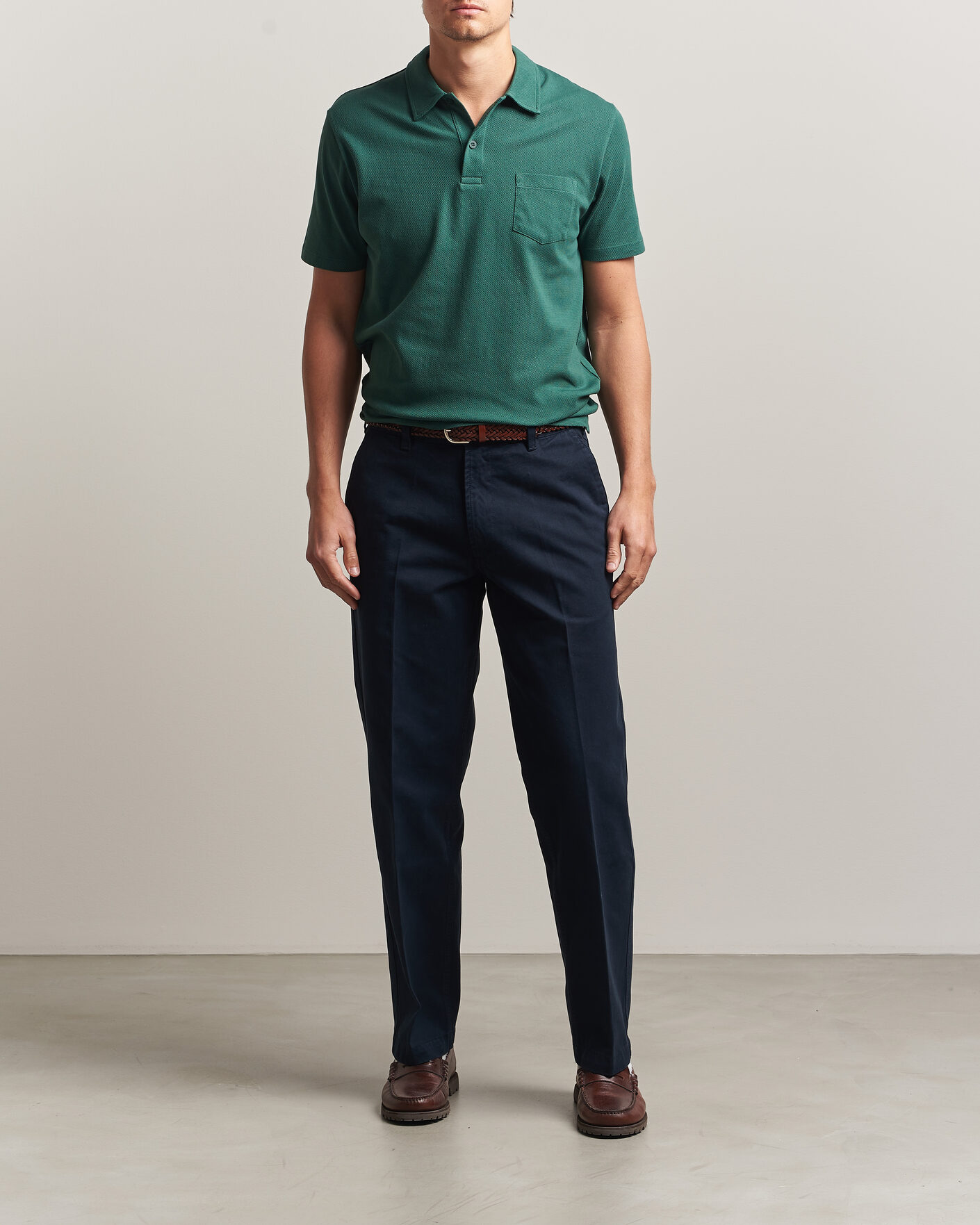 Herre | Polotrøjer | Sunspel | Riviera Polo Shirt Forest Green