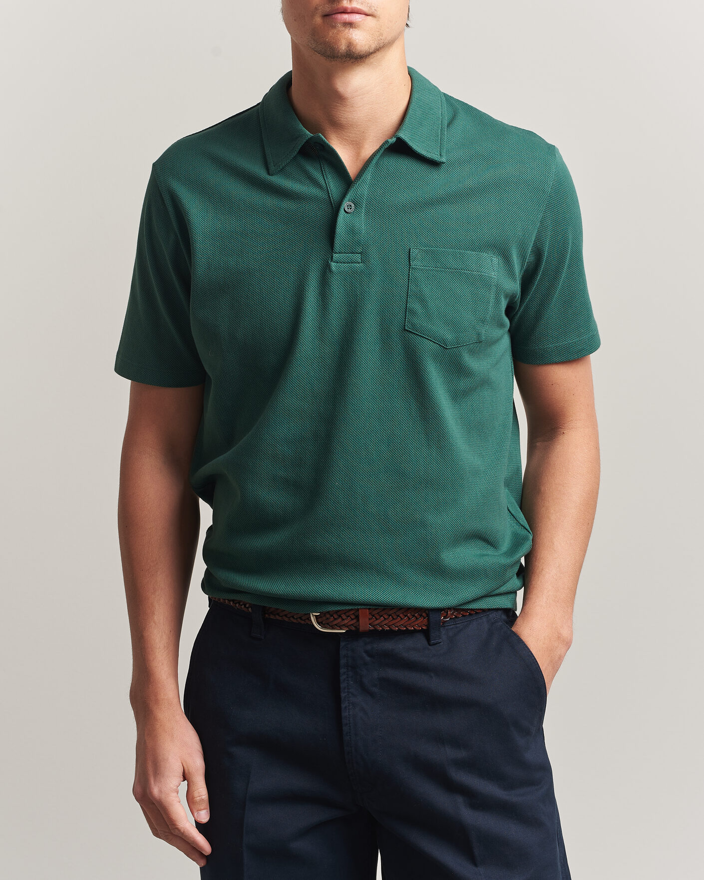 Herre | Polotrøjer | Sunspel | Riviera Polo Shirt Forest Green