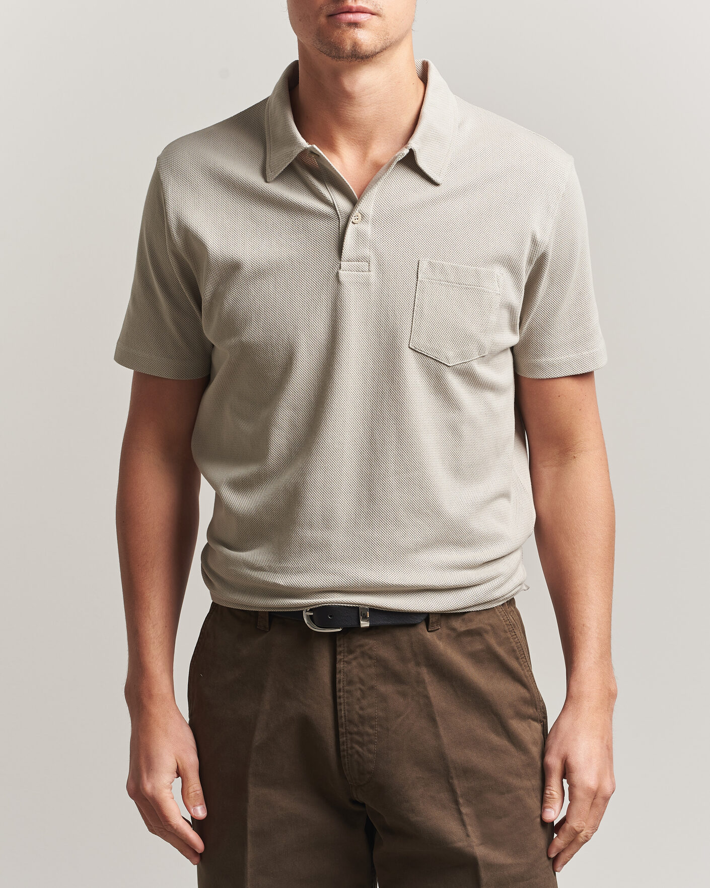 Herre | Polotrøjer | Sunspel | Riviera Polo Shirt Ash