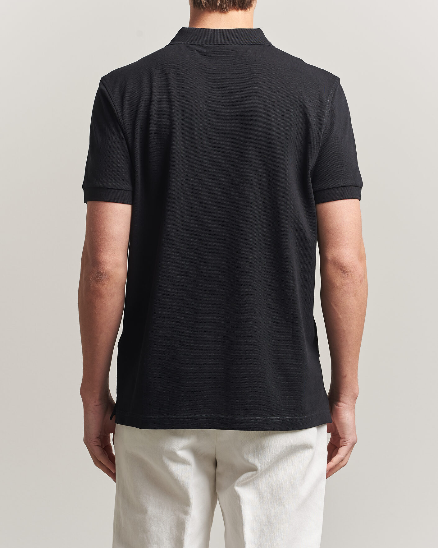 Herre | Polotrøjer | Sunspel | Short Sleeve Pique Polo Black