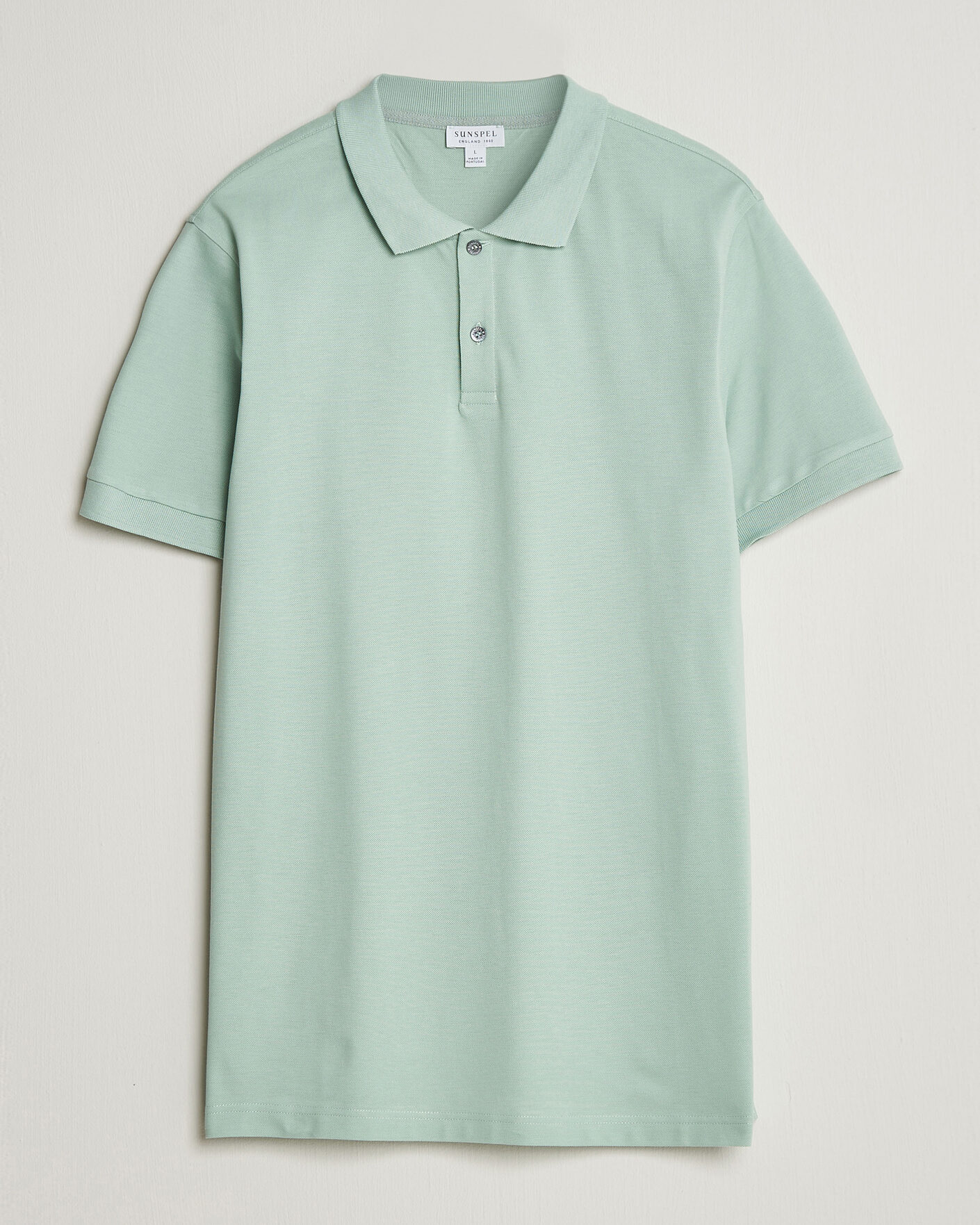 Herre | Polotrøjer | Sunspel | Short Sleeve Pique Polo Laurel Green