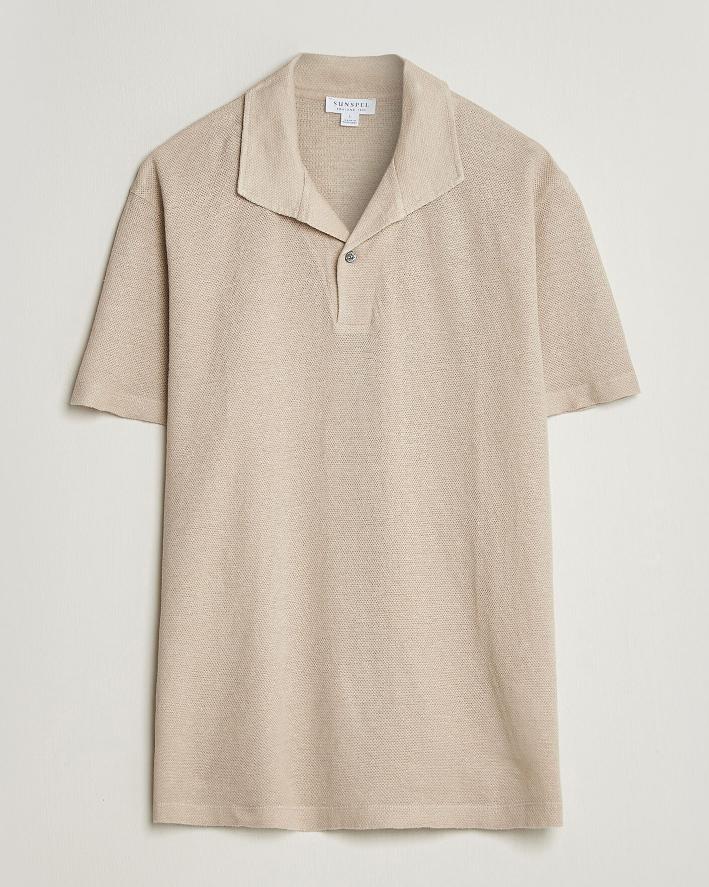 Herre | Polotrøjer | Sunspel | Linen Pique Polo Hazelwood