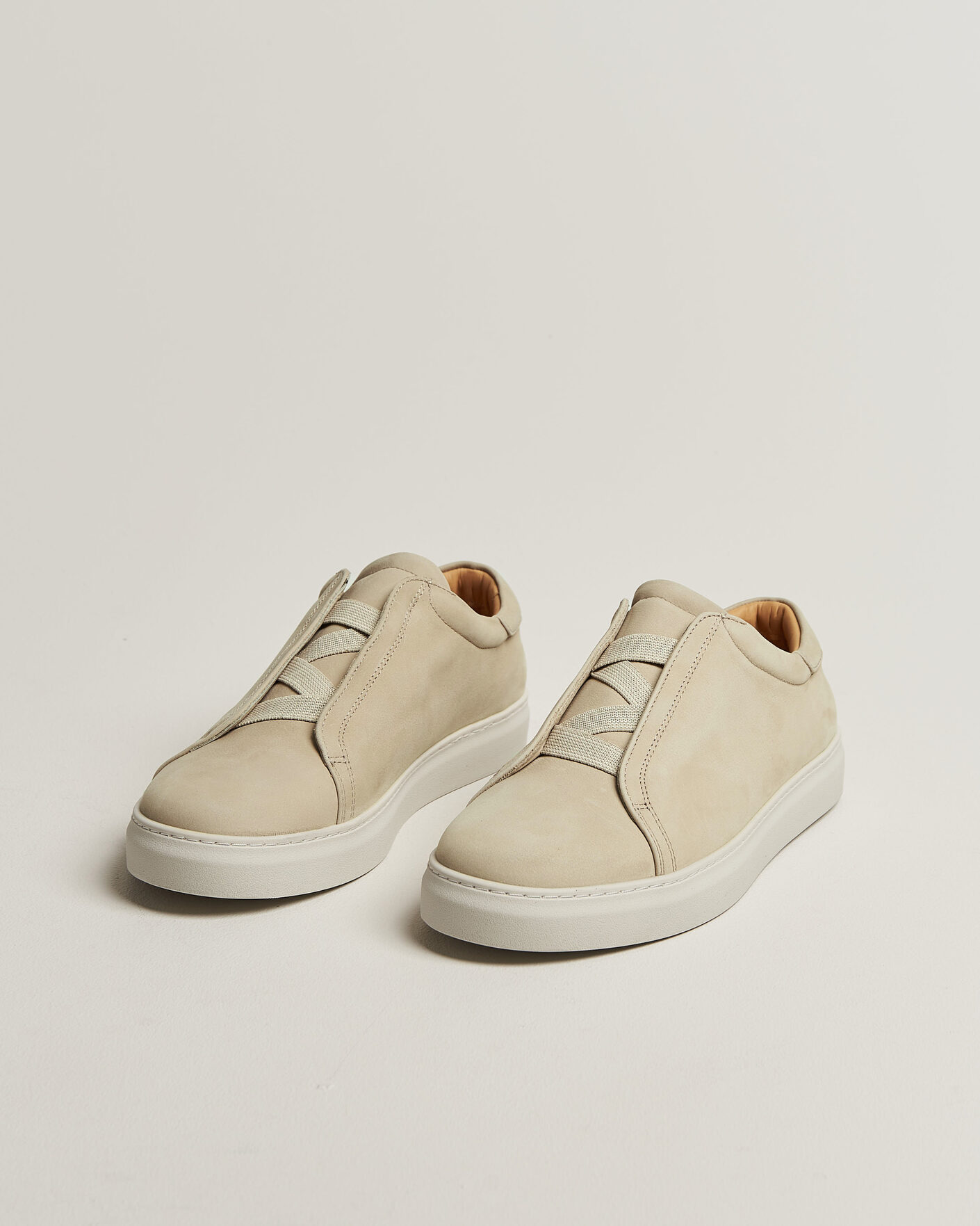 Herre | Sneakers | Myrqvist | Alnö Monochrome II Sneakers Beige Nubuck