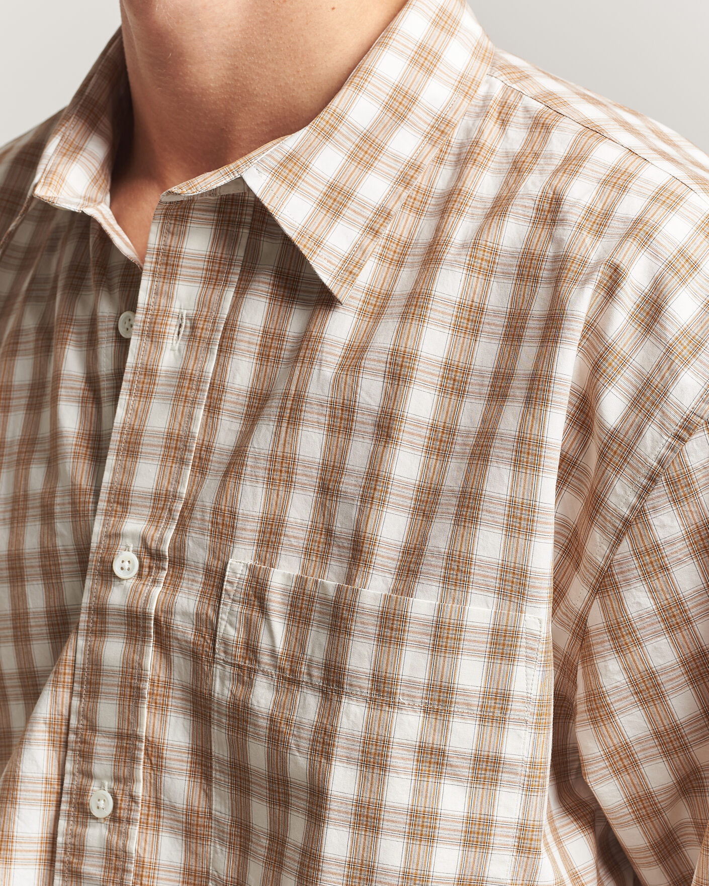 Herre | Skjorter | Sunflower | New Base Shirt Beige Check