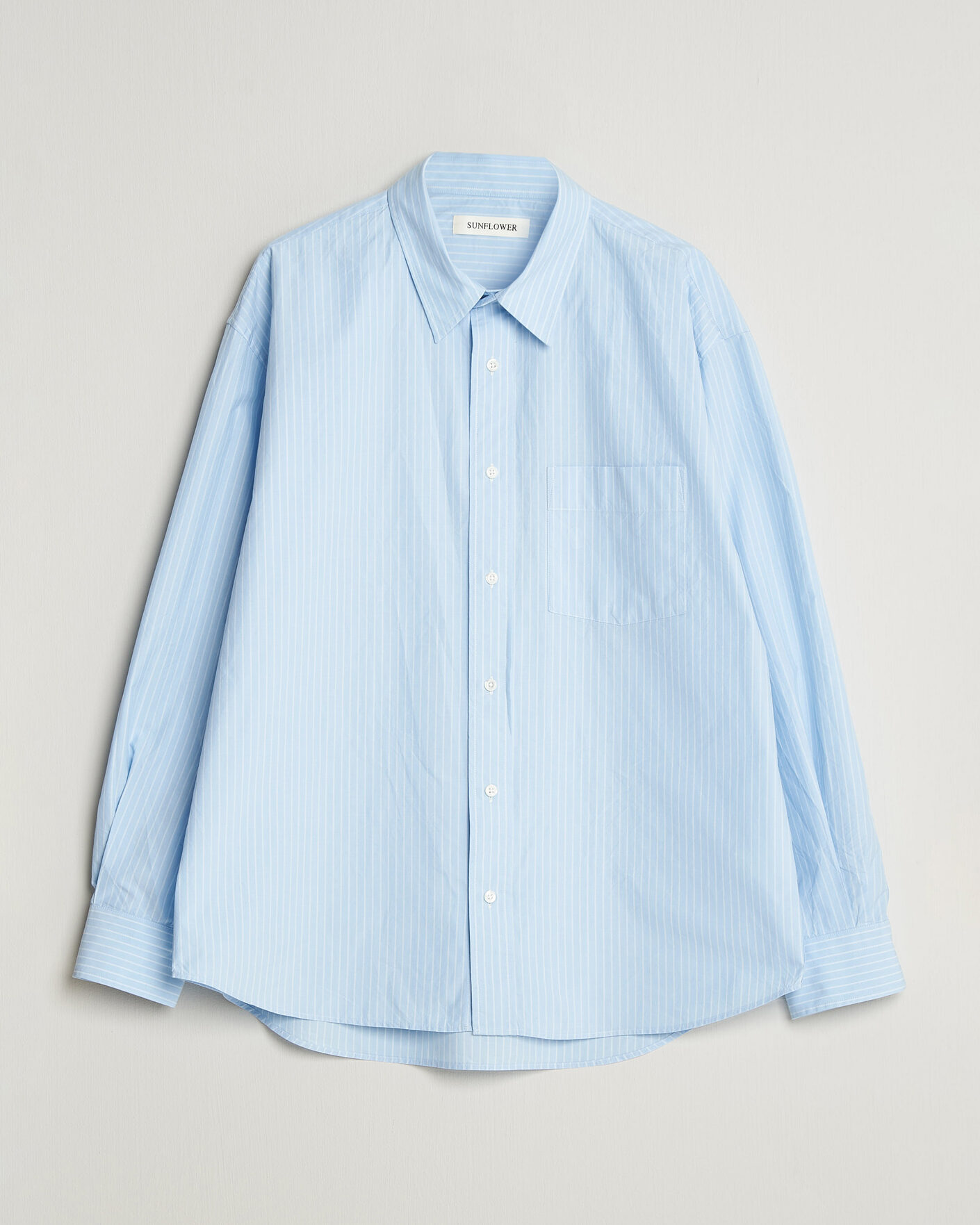 Herre | Skjorter | Sunflower | New Base Shirt Light Blue Stripe