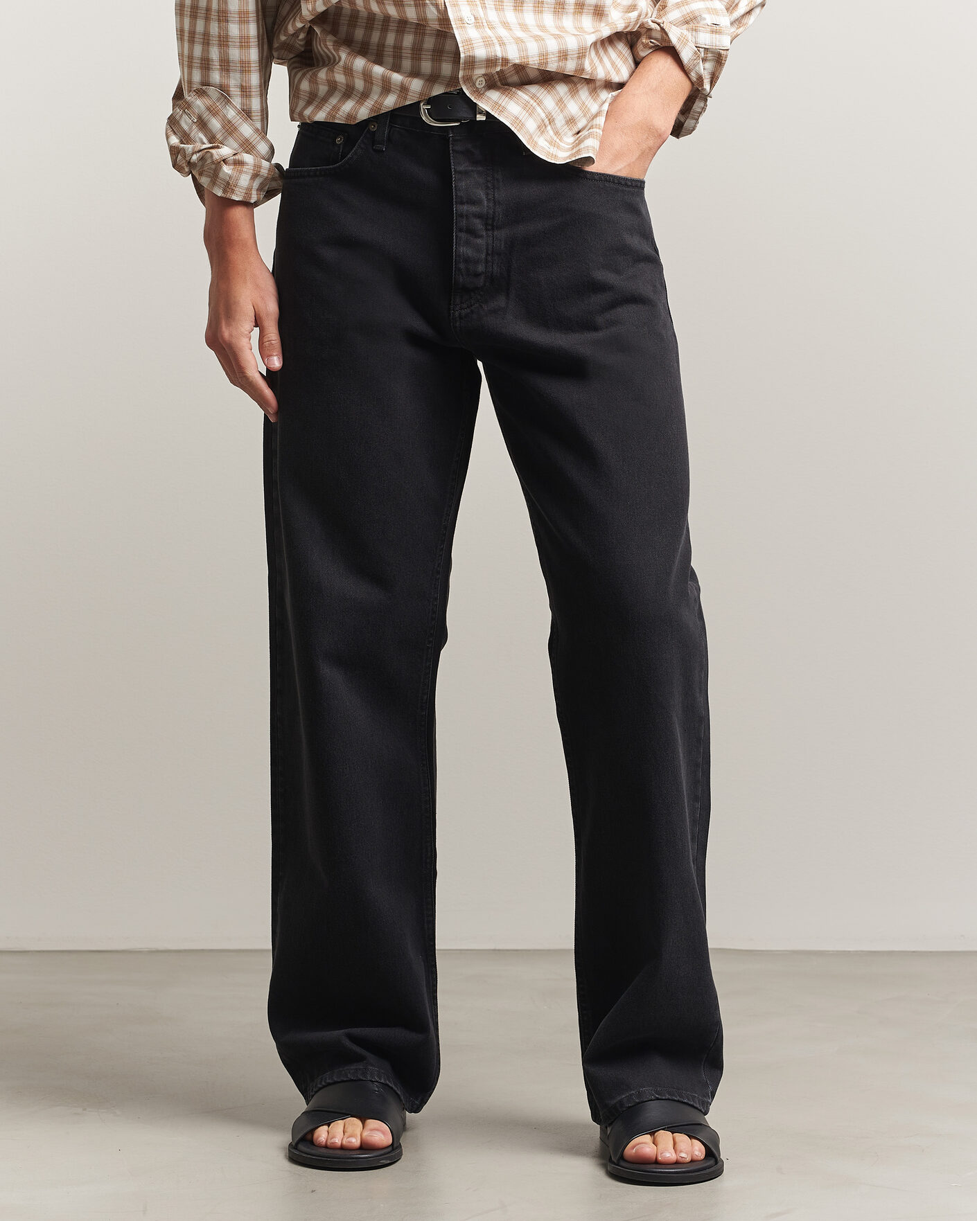 Herre | Bukser | Sunflower | Loose Jeans Washed Black